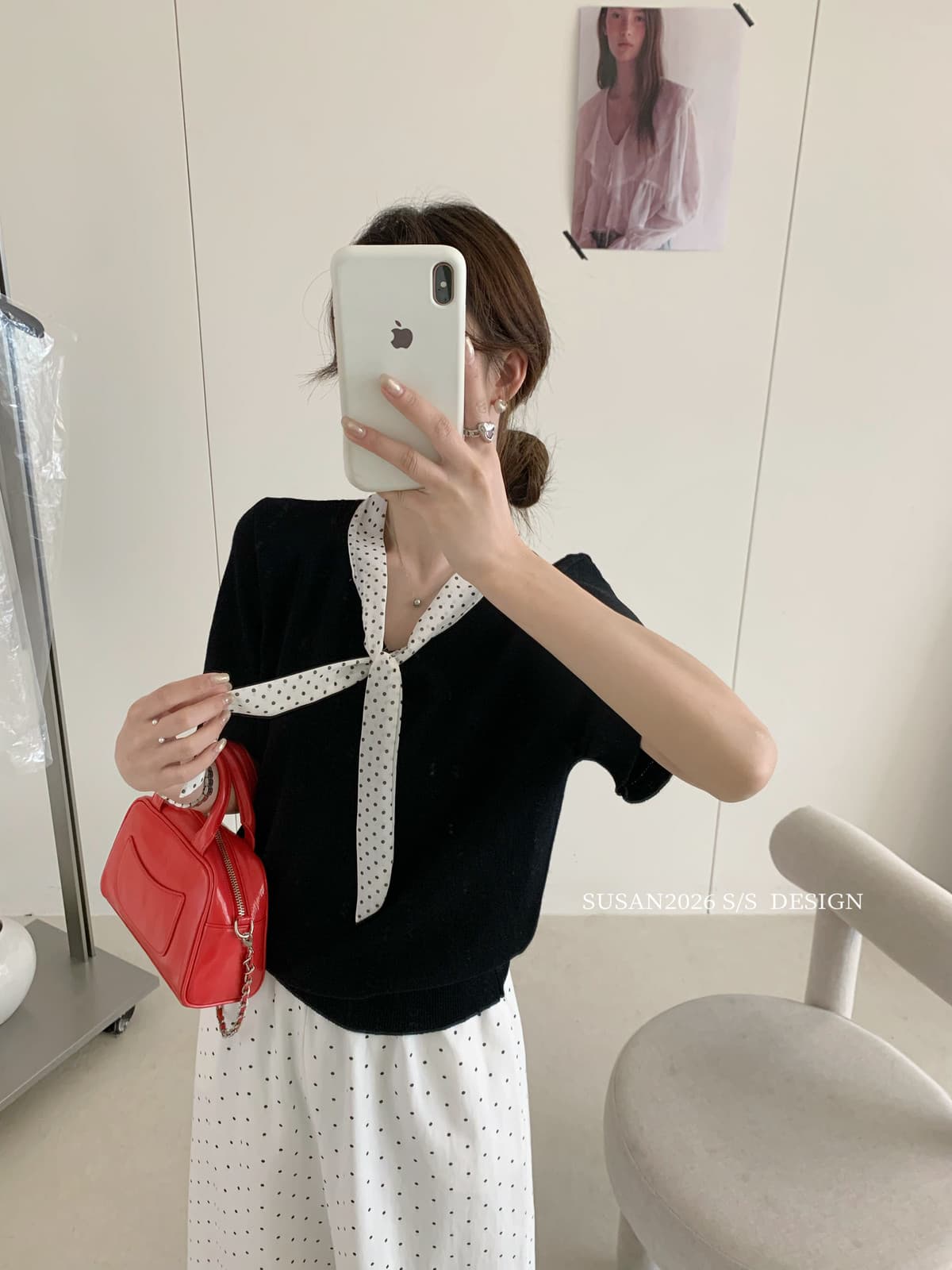 susan- 켜기 새로운 아무것도 저항 넥타이 아니요 철거 여름 품격 천 골드 센스 부드러운 니트 스웨터 s05 이미지 3