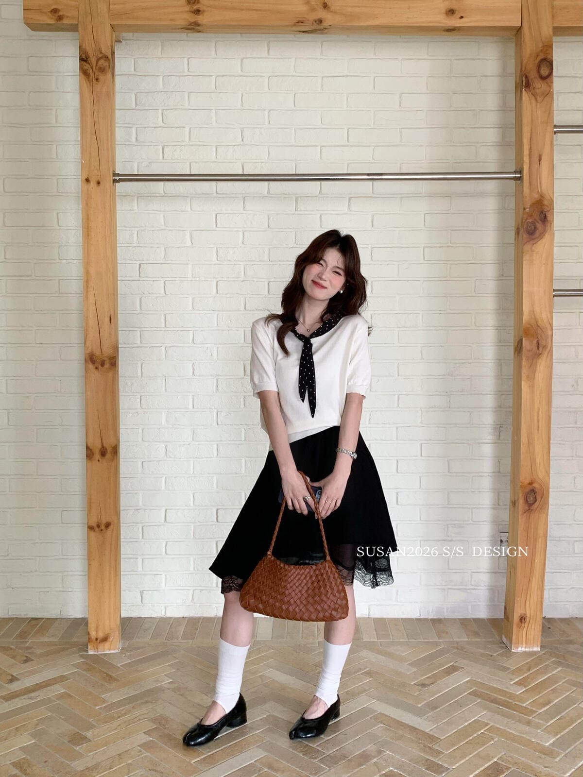 susan- 켜기 새로운 아무것도 저항 넥타이 아니요 철거 여름 품격 천 골드 센스 부드러운 니트 스웨터 s05 상세 이미지 10
