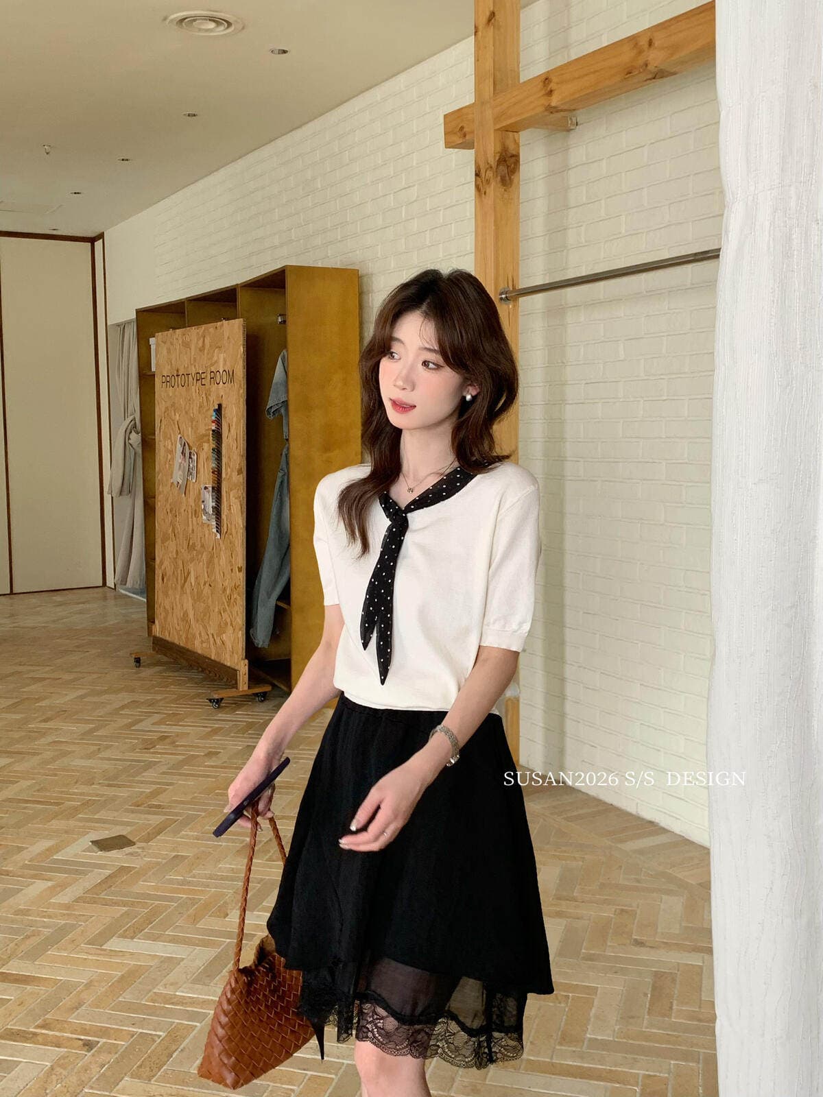 susan- 켜기 새로운 아무것도 저항 넥타이 아니요 철거 여름 품격 천 골드 센스 부드러운 니트 스웨터 s05 상세 이미지 14