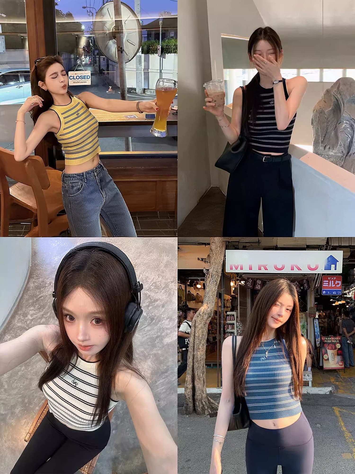spicy 핫걸 조끼 2026 여름 자수 스트라이프 모직물 조끼 발굴하다 어깨 디자인 슈퍼 슬림해 보이는 디스플레이 몸 상세 이미지 1