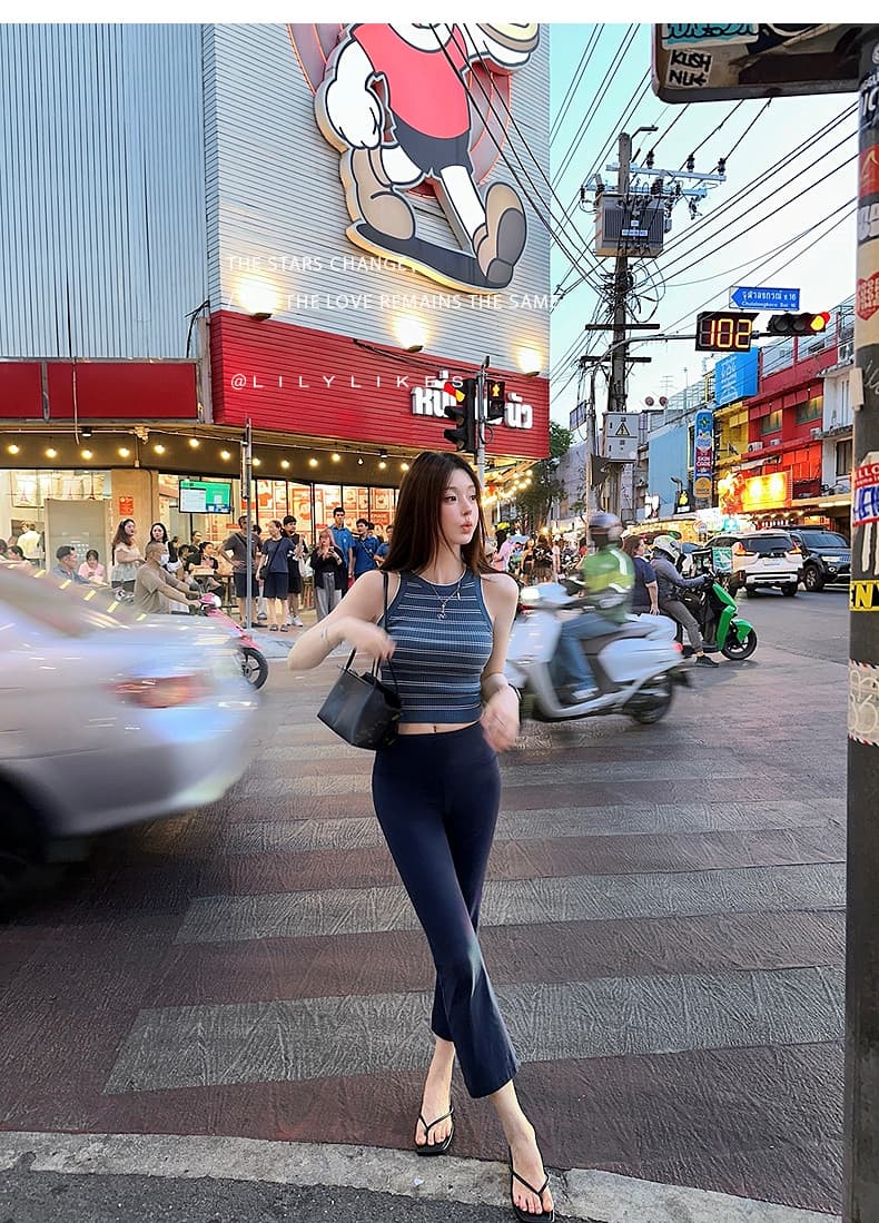spicy 핫걸 조끼 2026 여름 자수 스트라이프 모직물 조끼 발굴하다 어깨 디자인 슈퍼 슬림해 보이는 디스플레이 몸 상세 이미지 15