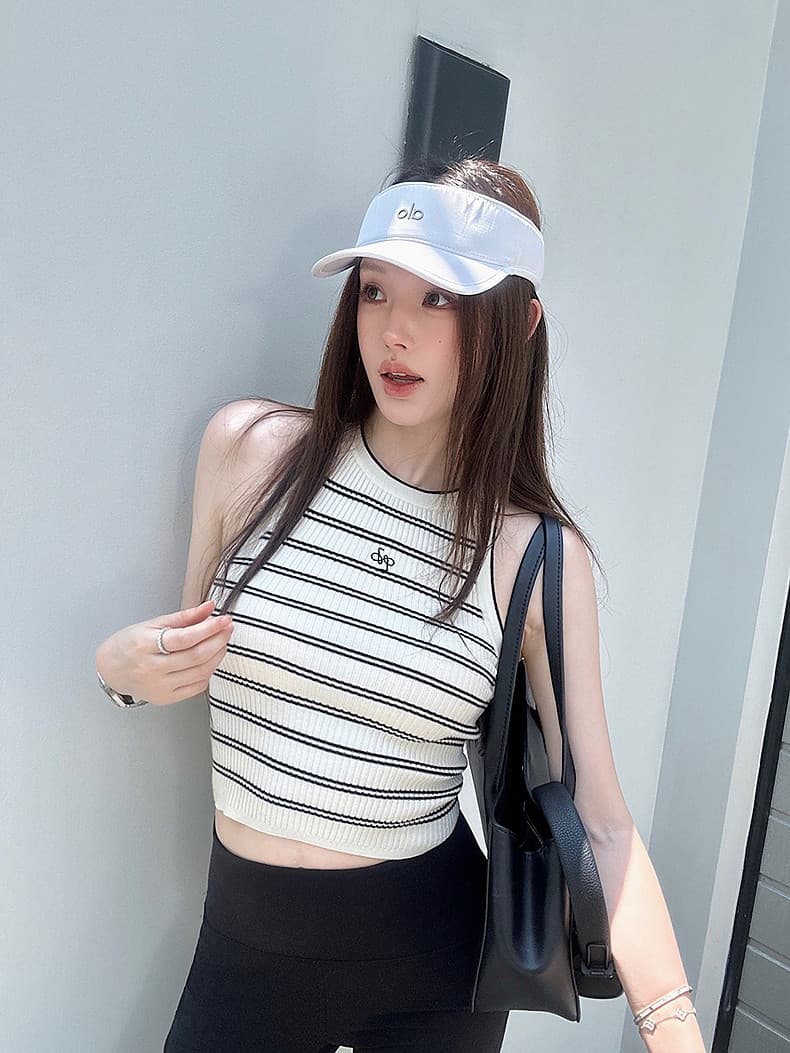spicy 핫걸 조끼 2026 여름 자수 스트라이프 모직물 조끼 발굴하다 어깨 디자인 슈퍼 슬림해 보이는 디스플레이 몸 상세 이미지 22