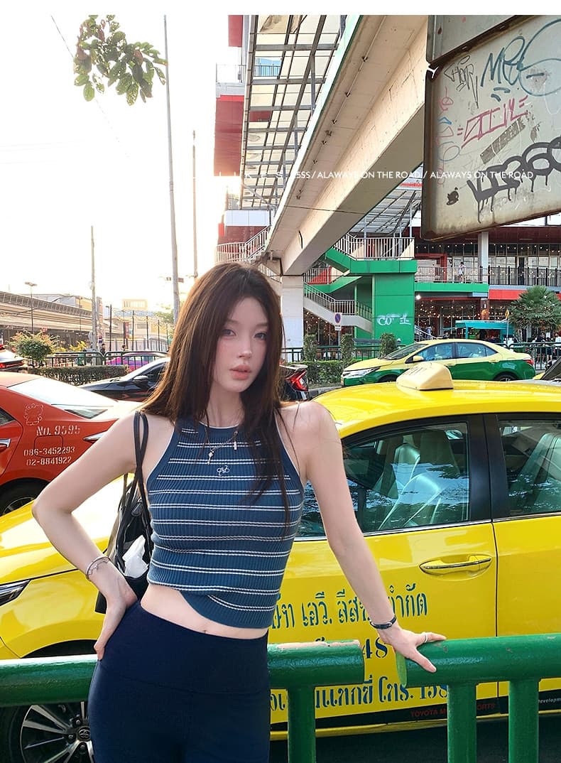 spicy 핫걸 조끼 2026 여름 자수 스트라이프 모직물 조끼 발굴하다 어깨 디자인 슈퍼 슬림해 보이는 디스플레이 몸 상세 이미지 41