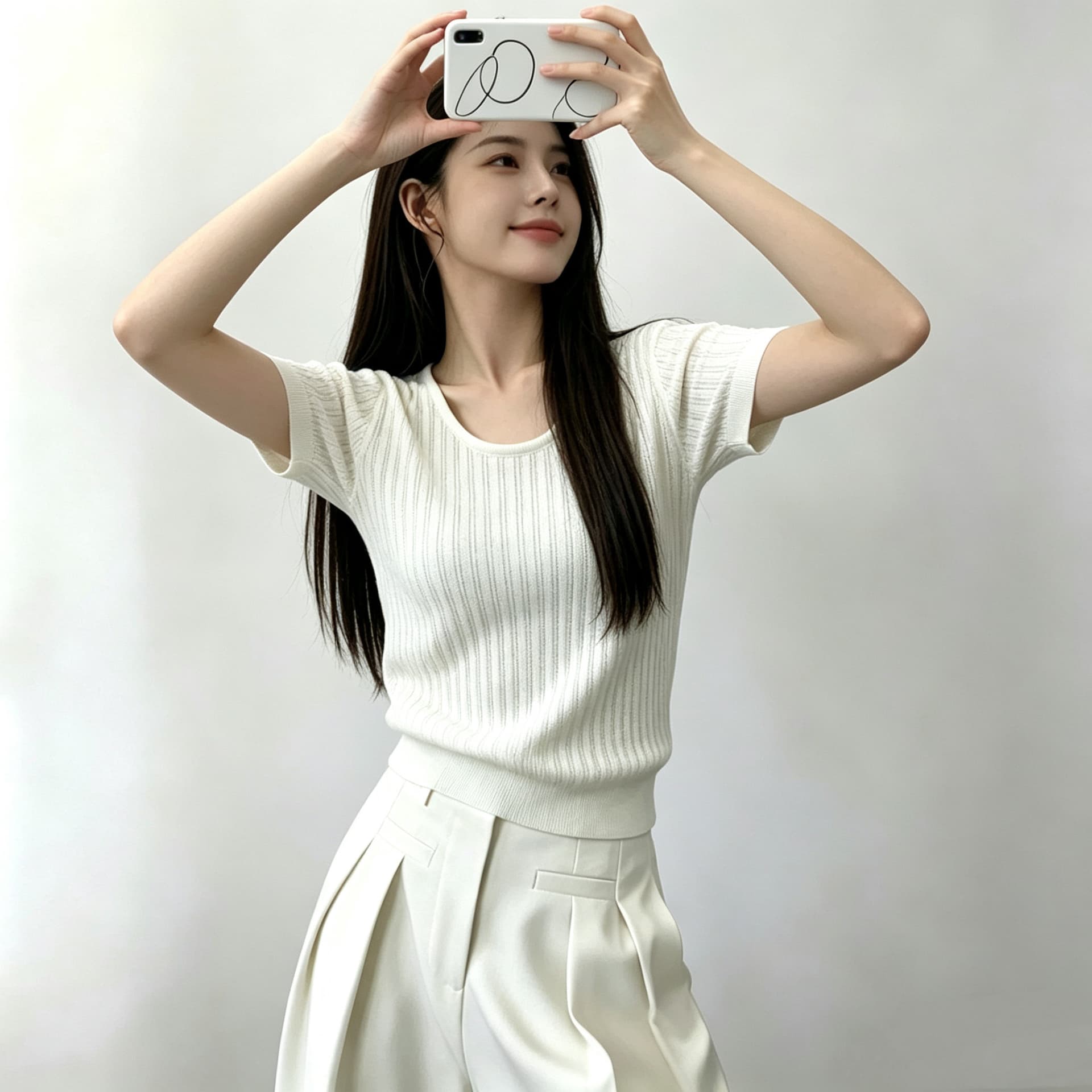 아름다운 라운드 넥 구덩이 기사 반팔 니트 스웨터 여성 아마 워시 물 여름 얇은 스타일 외국 가스 연령 감소 티셔츠 Chic 맨위 상세 이미지 13