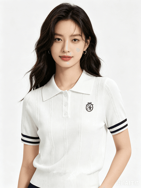 미니멀리즘 문예 반팔 POLO 칼라 얼음 실크 니트 스웨터 여성 여름 2026 년 새로운 맨위 프랑스식 작은 상세 이미지 7