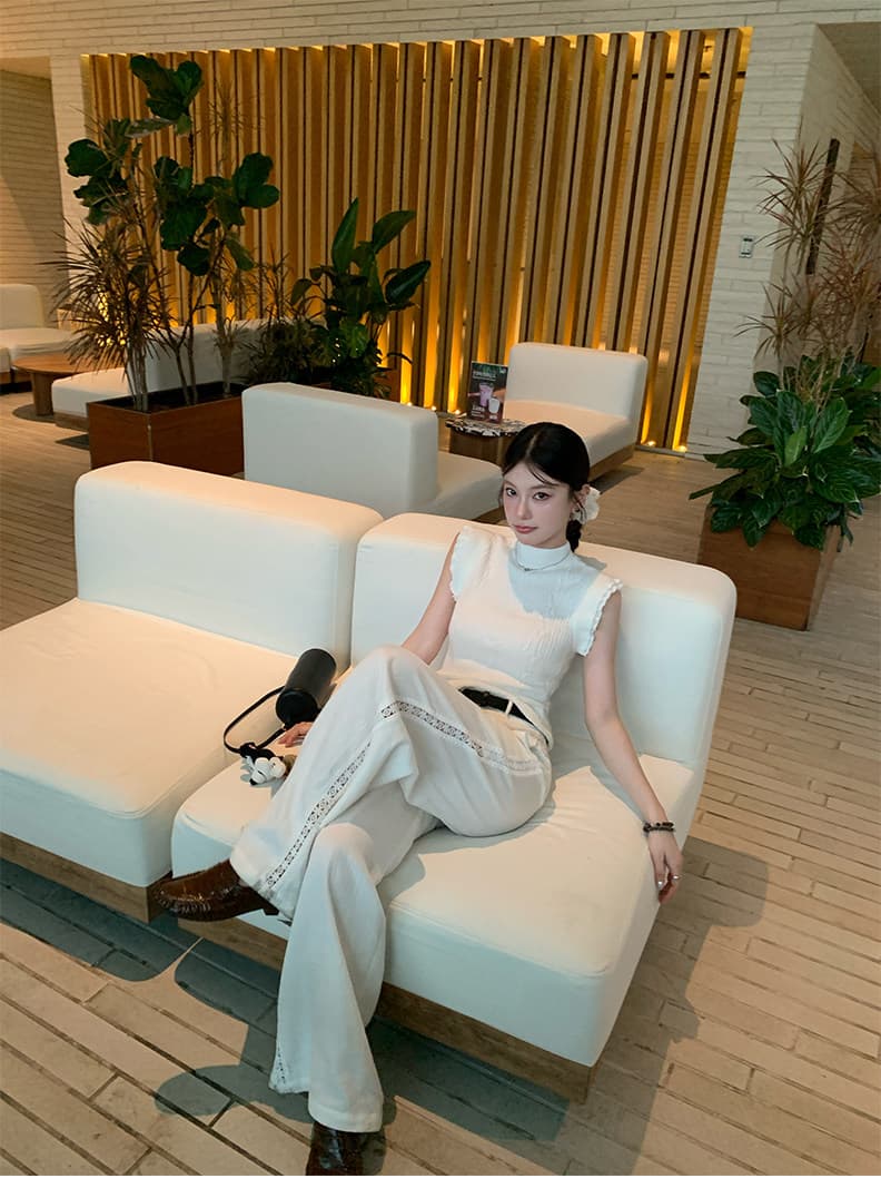 스탠드 칼라 양모 몸매 가꾸기 작은 날다 소매 짠 셔츠 여성 2026 새로운 민소매 조끼 맨위 높음 지혜 센스 상세 이미지 29