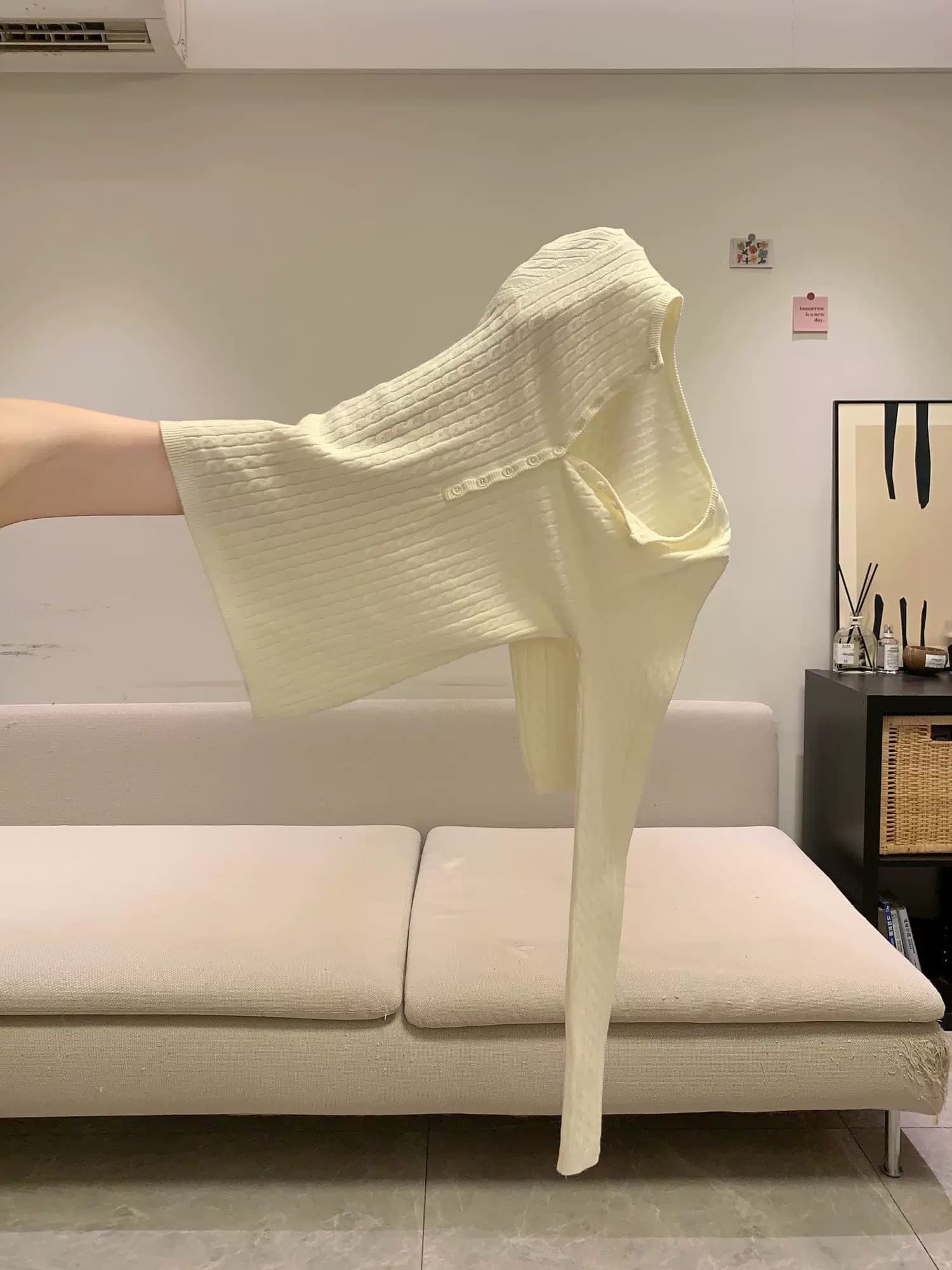 miu 부서 핑크색 꽈배기 헨리 칼라 긍정적 인 어깨 긴팔 니트 스웨터 여성 가을 겨울 몸매 가꾸기 bm 인사이드 가져 가라. 기본 셔츠 맨위 상세 이미지 15