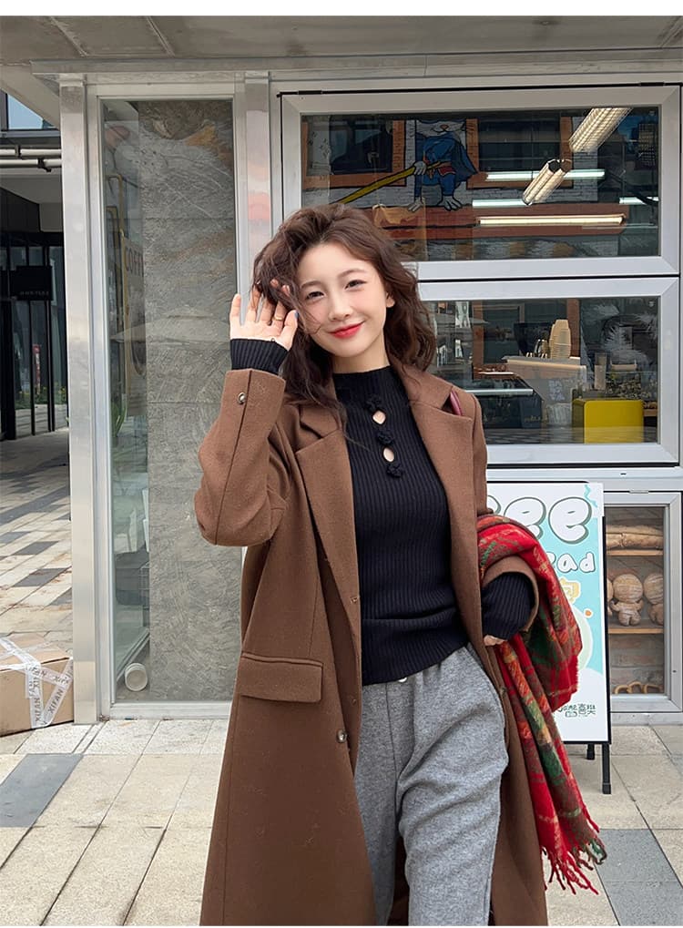 용 자매 홈 화이트 반하이넥 스웨터 기본 셔츠 여성 의류 인사이드 가져 가라. 2026 새로운 봄 가을 고급 센스 니트 맨위 상세 이미지 27