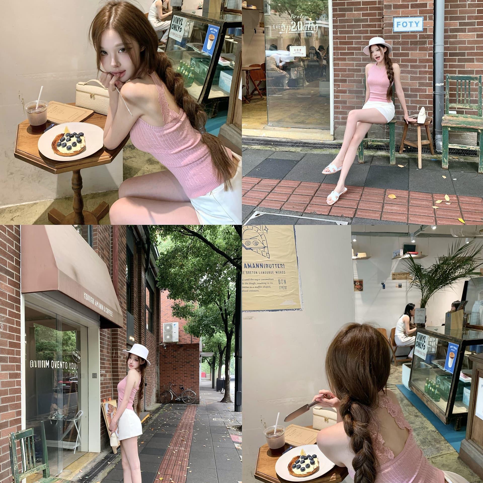 jmshop 서울 자매 순수한 욕망 바람 발굴하다 어깨 행침 목 조끼 여성 여름 레이스 조각 민소매 니트 맨위 이미지 5