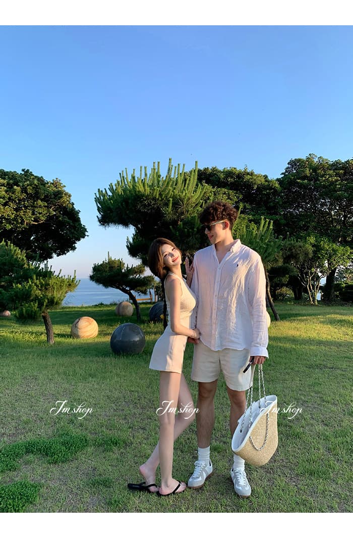 jmshop 서울 자매 순수한 욕망 바람 발굴하다 어깨 행침 목 조끼 여성 여름 레이스 조각 민소매 니트 맨위 상세 이미지 22