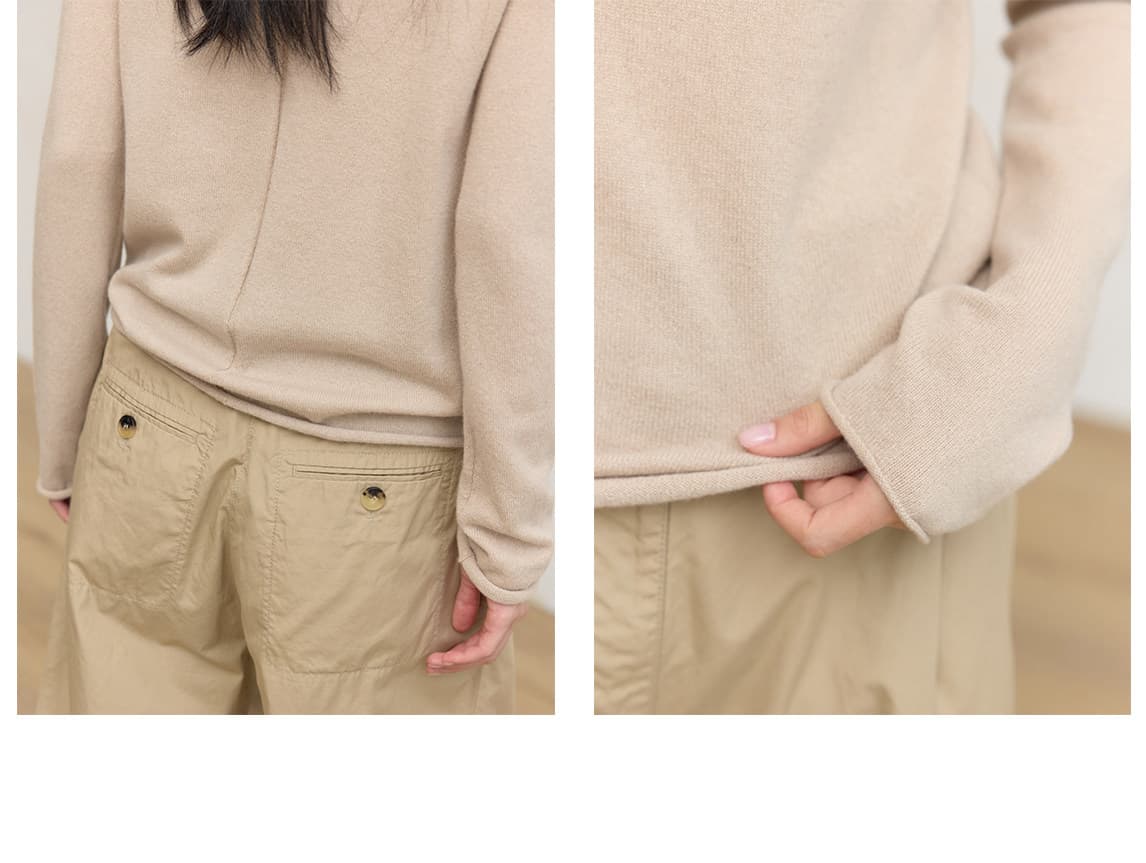 프랑스식 볼륨 측면 작은 원 칼라 긍정적 인 어깨 스웨터 만나는 니트 스웨터 여성 인사이드 가져 가라. 가을 겨울 새로운 인사이드 가져 가라. 스택 착용 맨위 트렌디 상세 이미지 19