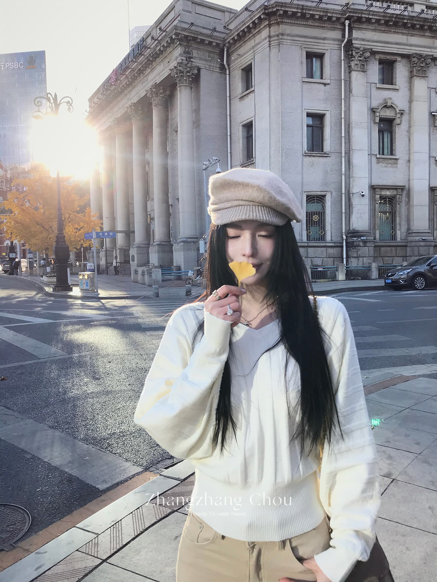 서주 장 챕터 특히 리 서울 느긋한 바람 스트라이프 V넥 긴팔 니트 스웨터 절묘한 몸매 가꾸기 허리 수축 슬림해 보이는 맨위 여성