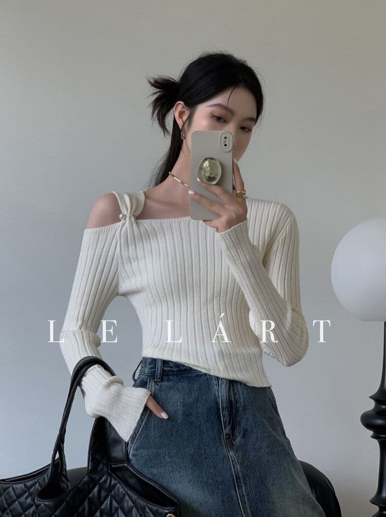 프랑스식 오프숄더 니트 스웨터 여성 가을 겨울 새로운 작은 대중 디자인 센스 긴팔 핫걸 바람 몸매 가꾸기 품격 다용도 맨위 상세 이미지 9