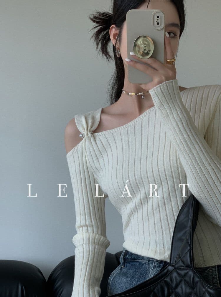 프랑스식 오프숄더 니트 스웨터 여성 가을 겨울 새로운 작은 대중 디자인 센스 긴팔 핫걸 바람 몸매 가꾸기 품격 다용도 맨위 상세 이미지 13