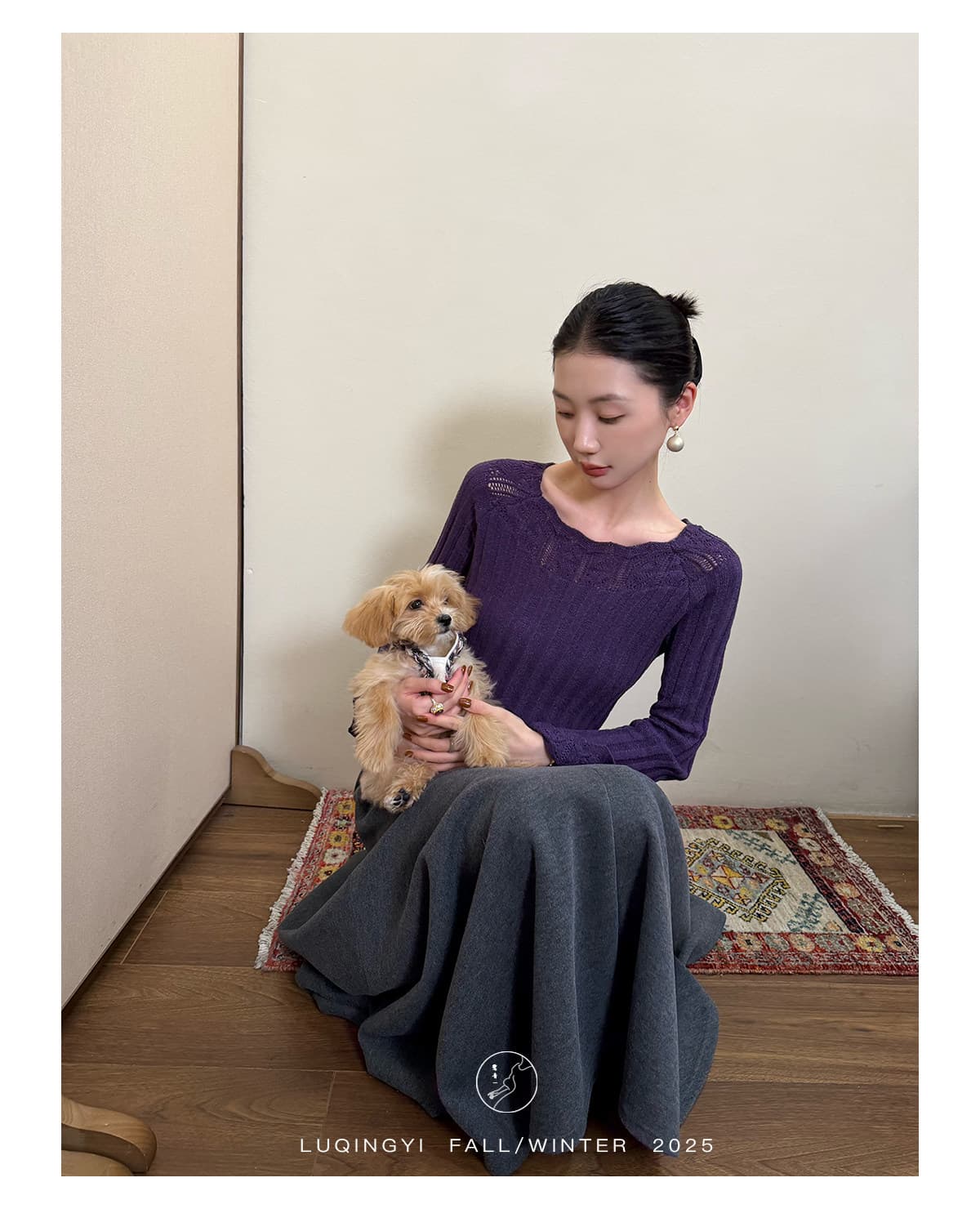 왜가리 녹색 하나 오리지널 잉여금 분말 눈물 프랑스식 니트 스웨터 여성 겨울 레이스 거친 구덩이 기사 몸매 가꾸기 인사이드 가져 가라. 기본 셔츠 상세 이미지 9