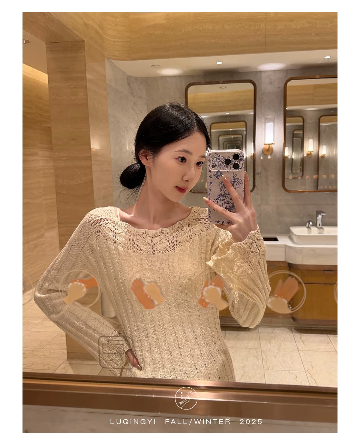 왜가리 녹색 하나 오리지널 잉여금 분말 눈물 프랑스식 니트 스웨터 여성 겨울 레이스 거친 구덩이 기사 몸매 가꾸기 인사이드 가져 가라. 기본 셔츠 상세 이미지 18