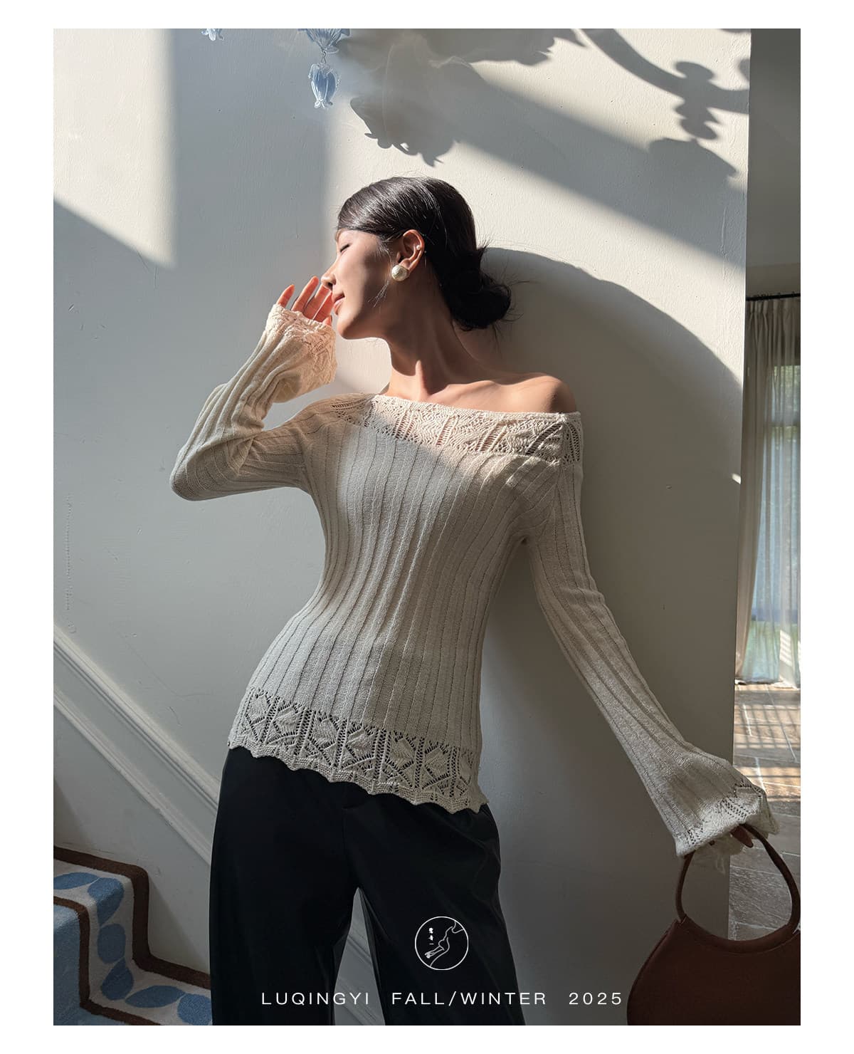 왜가리 녹색 하나 오리지널 잉여금 분말 눈물 프랑스식 니트 스웨터 여성 겨울 레이스 거친 구덩이 기사 몸매 가꾸기 인사이드 가져 가라. 기본 셔츠 상세 이미지 55