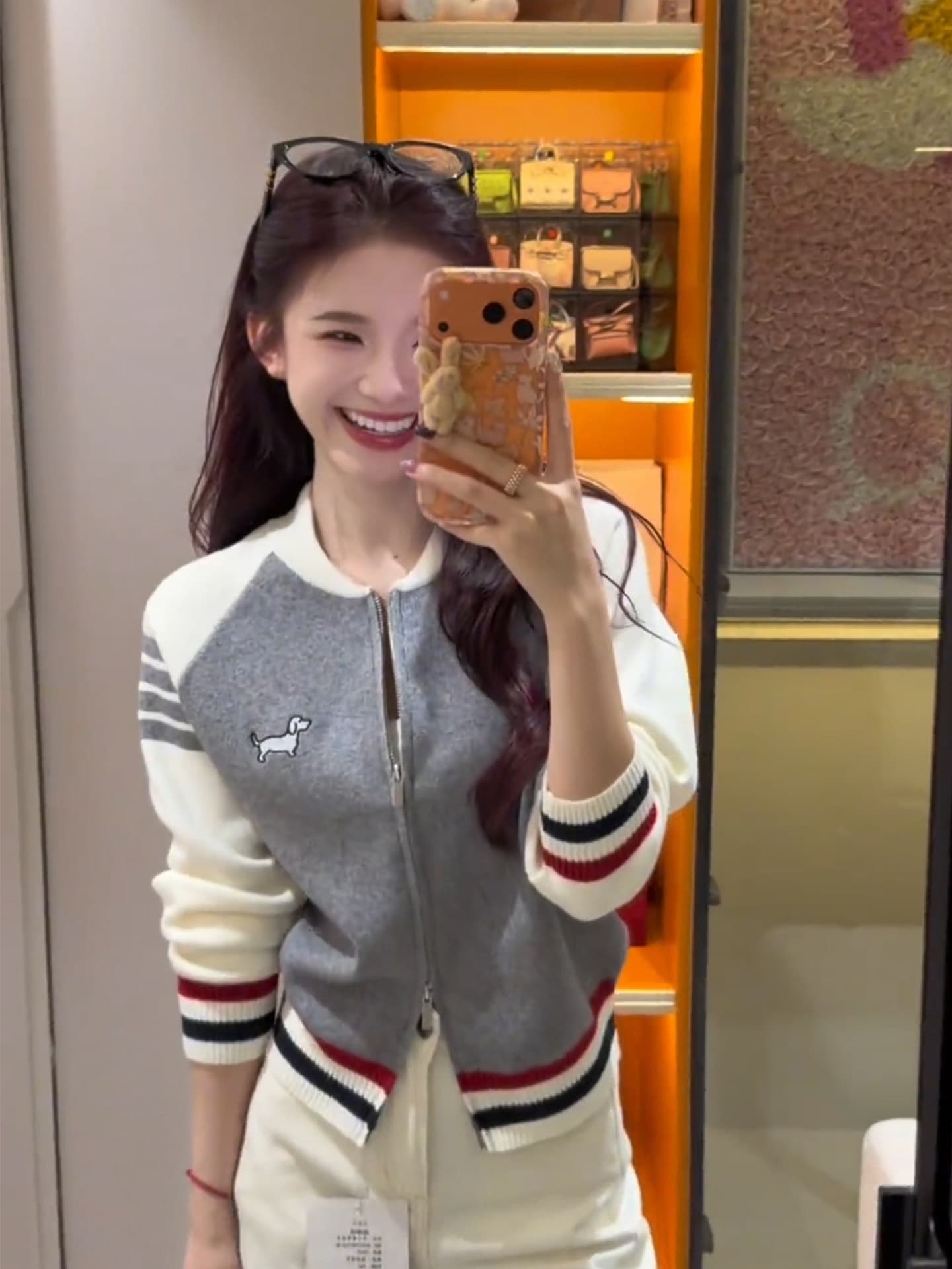 한 부서 학원 스타일 패치워크 색상 니트 오픈 가디건 여성 코트 이른 가을 외출용 작은 키 루즈핏 쇼트 스타일 야구 유니폼 맨위