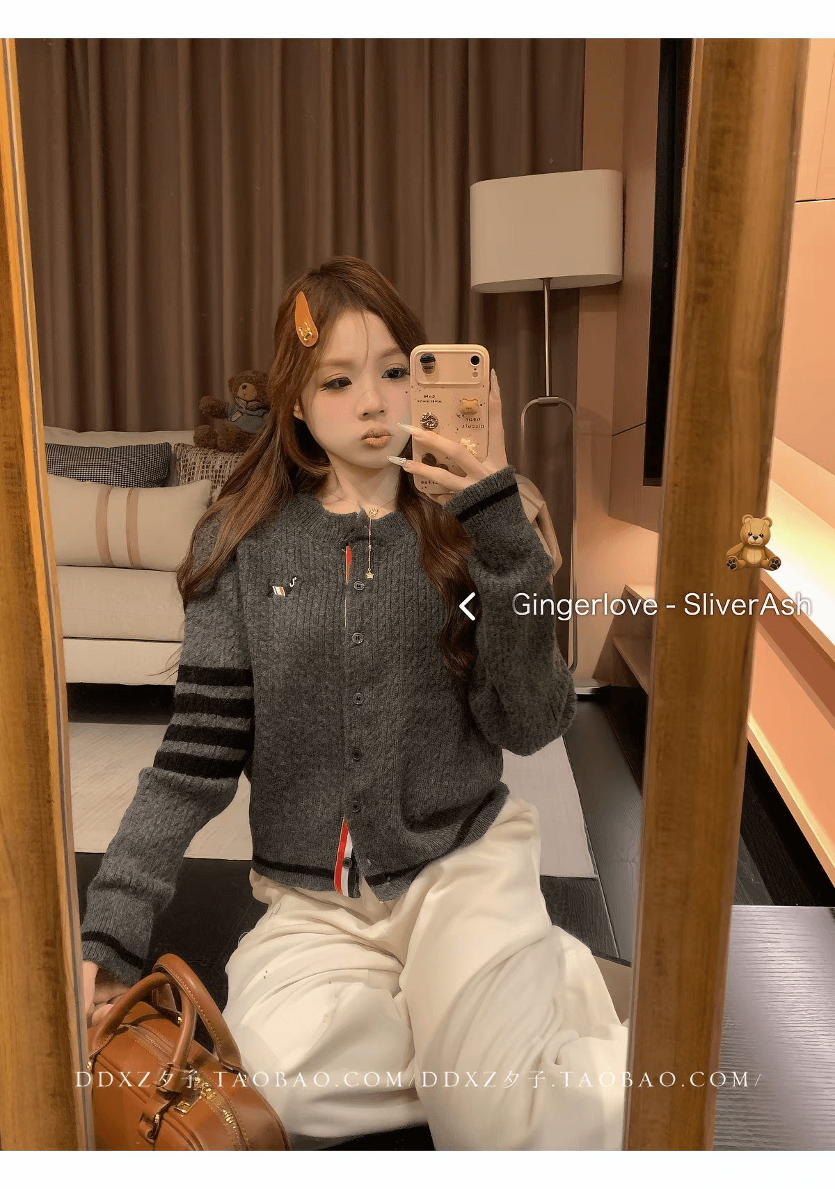 ddxz 저녁 어린이 한 부서 연령 감소 바람막이 문 襟 패치워크 색상 오픈 가디건 3개 바 라운드 넥 꽈배기 니트 스웨터 여성 코트 상세 이미지 2