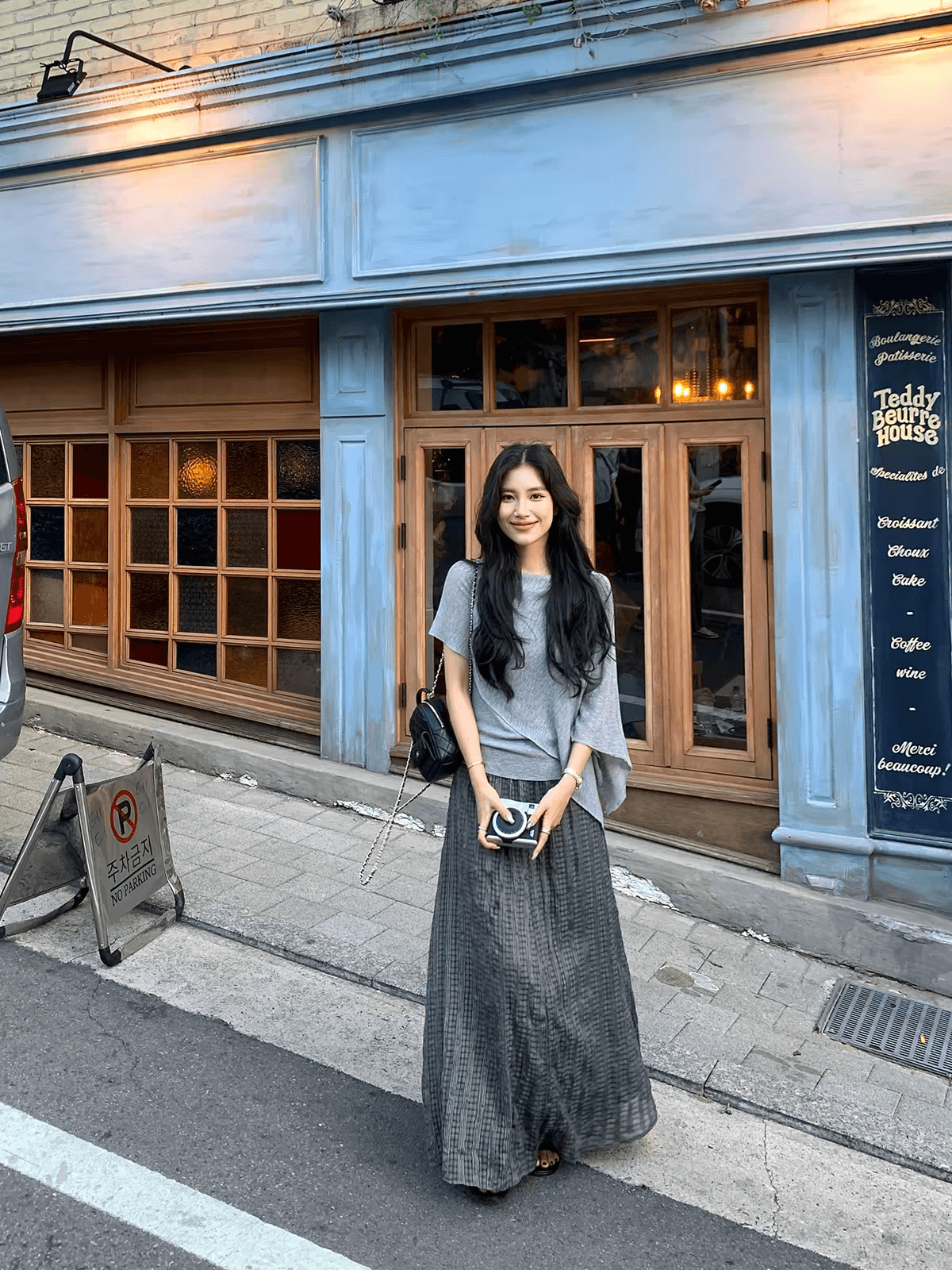 daqianwithu 필리핀 린 영화 부드럽다 프로 피부 부드러운 편안함 느긋한 숄 니트 스웨터 이미지 5