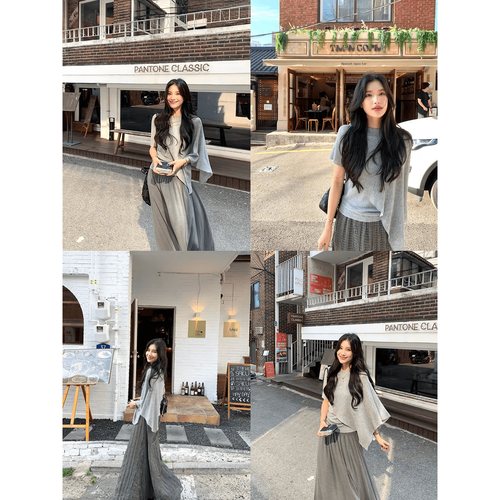 daqianwithu 필리핀 린 영화 부드럽다 프로 피부 부드러운 편안함 느긋한 숄 니트 스웨터 이미지 6