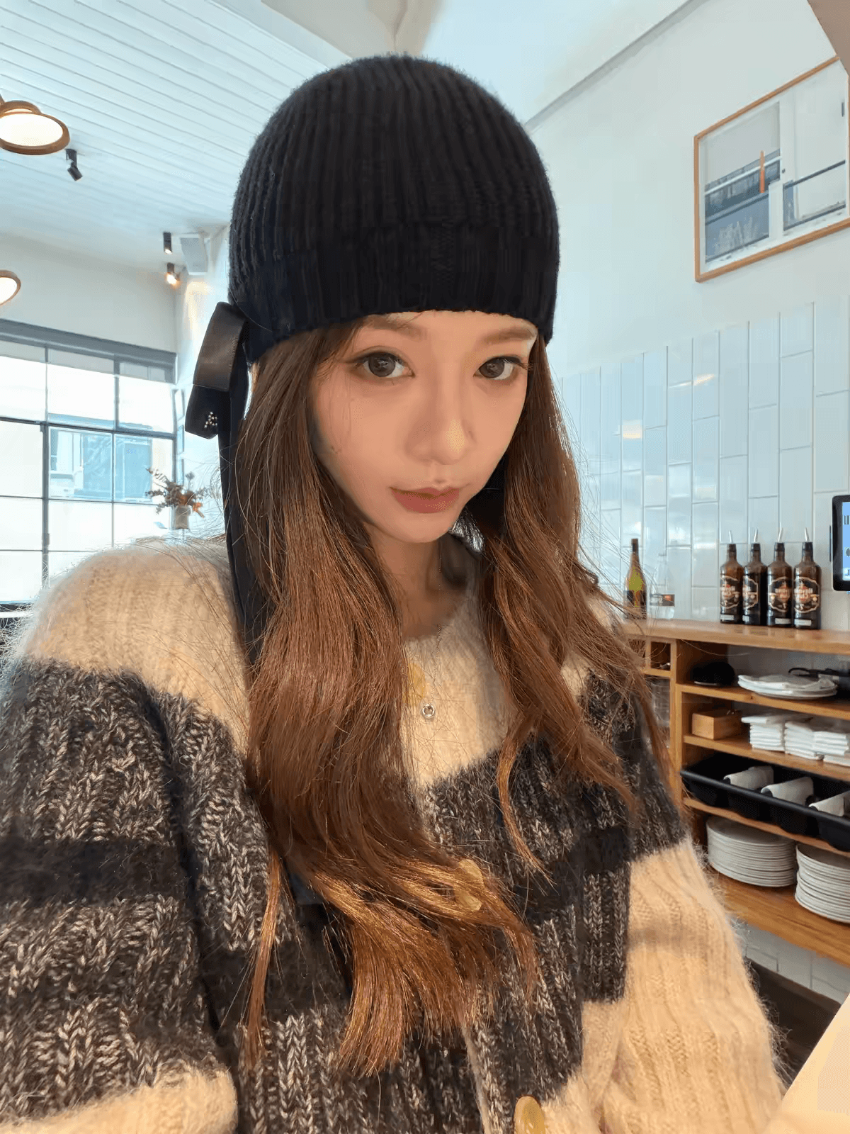 xzz charmingl chl0e 슈퍼 두꺼운 양 낙타 털 니트 오픈 가디건 여성 인사이드 가져 가라. 스웨터 코트 겨울 맨위 이미지 3