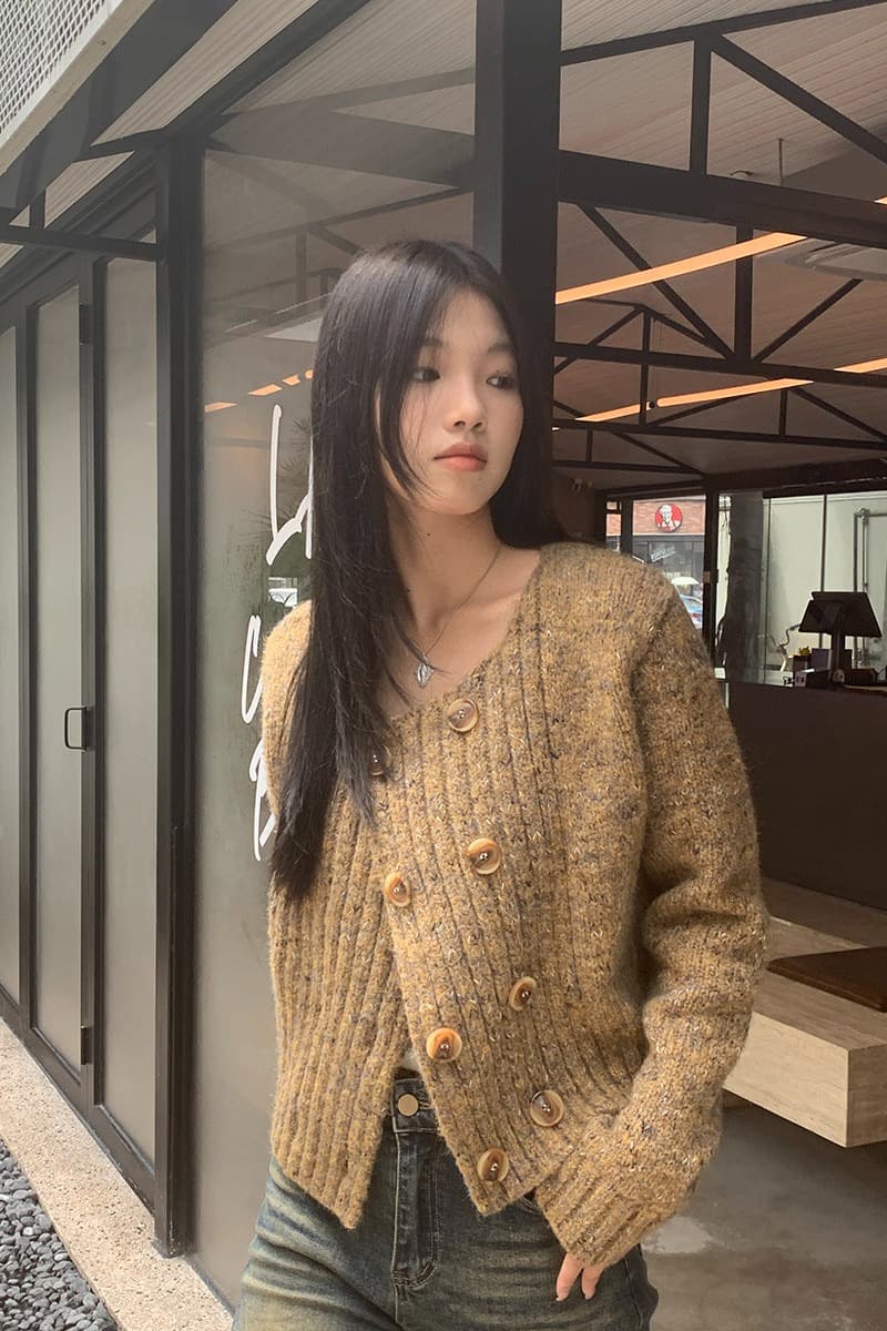 레드 맨 파빌리온 니트 오픈 가디건 여성 가을 2026 새로운 디자인 센스 맨위 고급 센스 외부 가져 가라. 긴팔 스웨터 코트 이미지 6