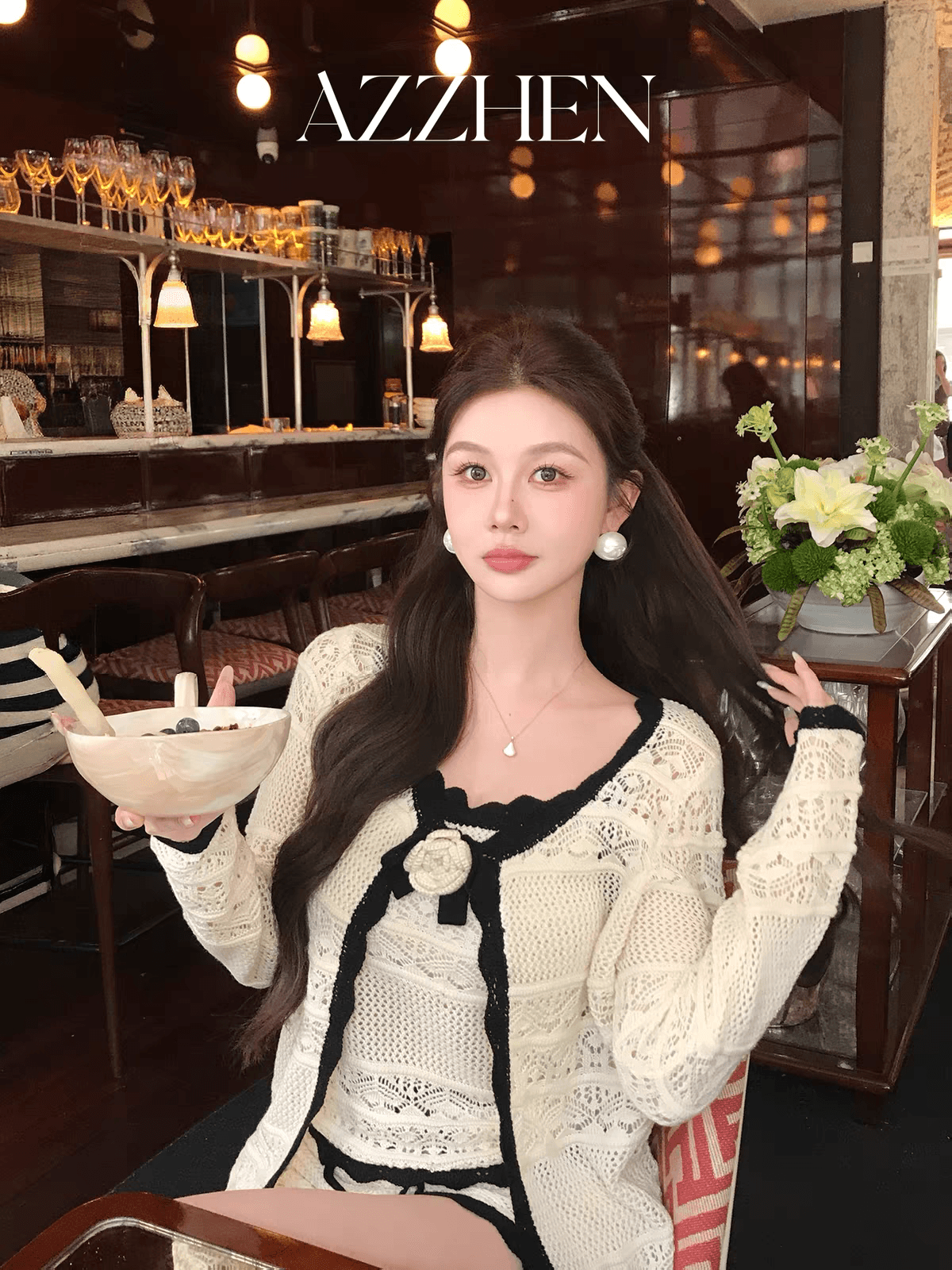 azzhen A 프레임 향기로운 백주 연대기 뽕나무 누에 실크 니트 슬립 3종 세트 상세 이미지 2