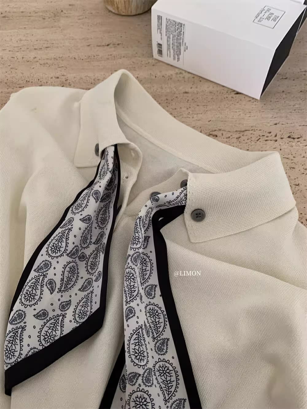 POLO 칼라 경기 스카프 니트 조끼 여성 여름 고급 센스 고유 한 아름다운 민소매 티셔츠 폴로 칼라 맨위 상세 이미지 62