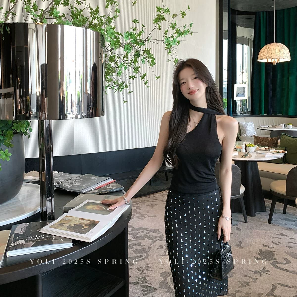 순수한 욕망 작은 심장 기계 행침 목 민소매 리본 맨위 여성 여름 몸매 가꾸기 슬림해 보이는 품격 슬립 상세 이미지 24