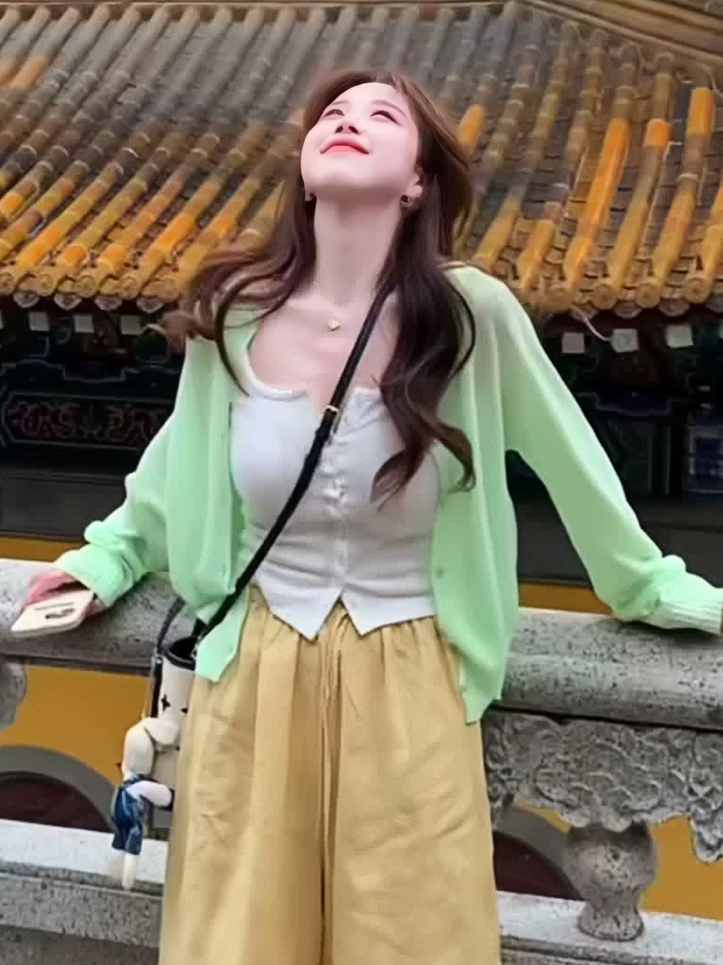 한 부서 녹색 자외선 차단 니트 오픈 가디건 여성 코트 자이언트 잘 생긴 ~ 중 여름 외부 가져 가라. 에어컨 블라우스 맨위 얇은 상세 이미지 8