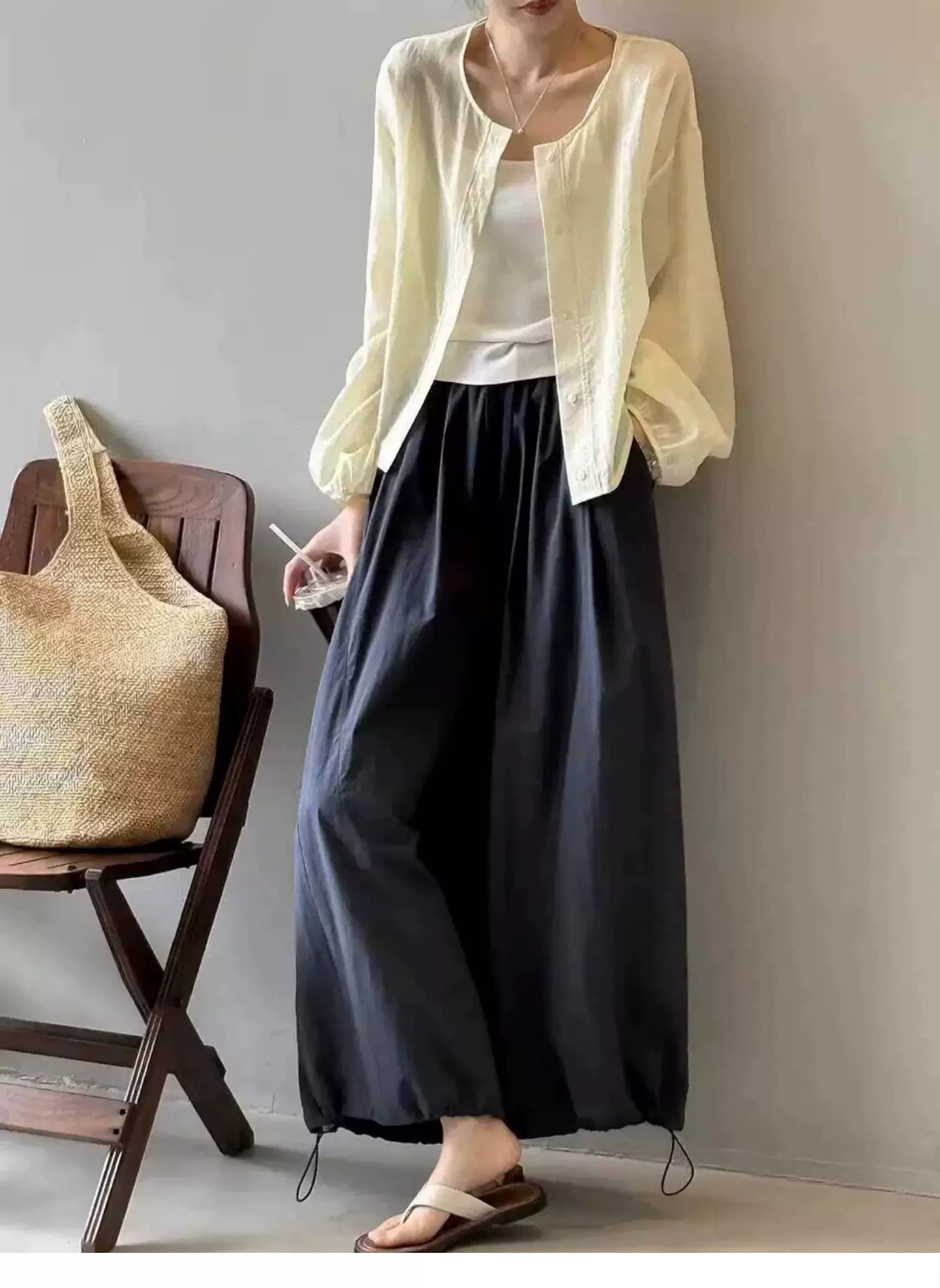 한 부서 화이트 셔츠 여성 코트 여름 얇은 스타일 외부 가져 가라. Tulle 블라우스 자외선 차단 오픈 가디건 에어컨 셔츠 맨위 상세 이미지 25