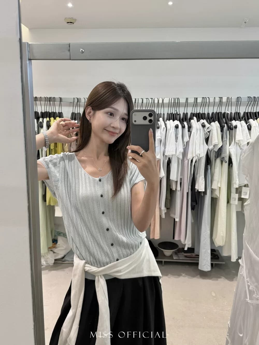일상 관대 한 V넥 구덩이 기사 편안함 통기성 니트 오픈 가디건 상세 이미지 4