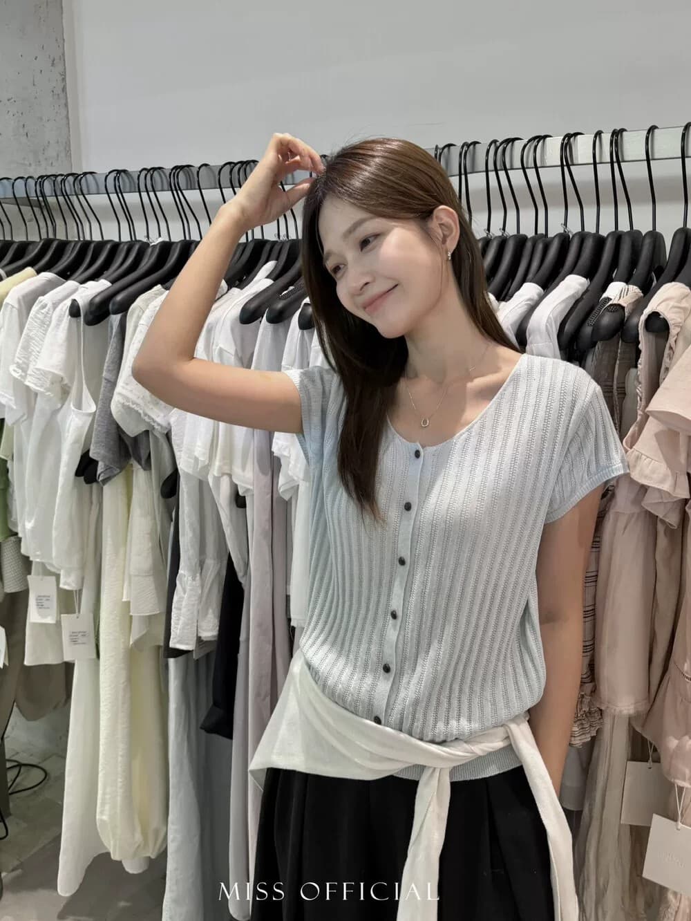일상 관대 한 V넥 구덩이 기사 편안함 통기성 니트 오픈 가디건 상세 이미지 19