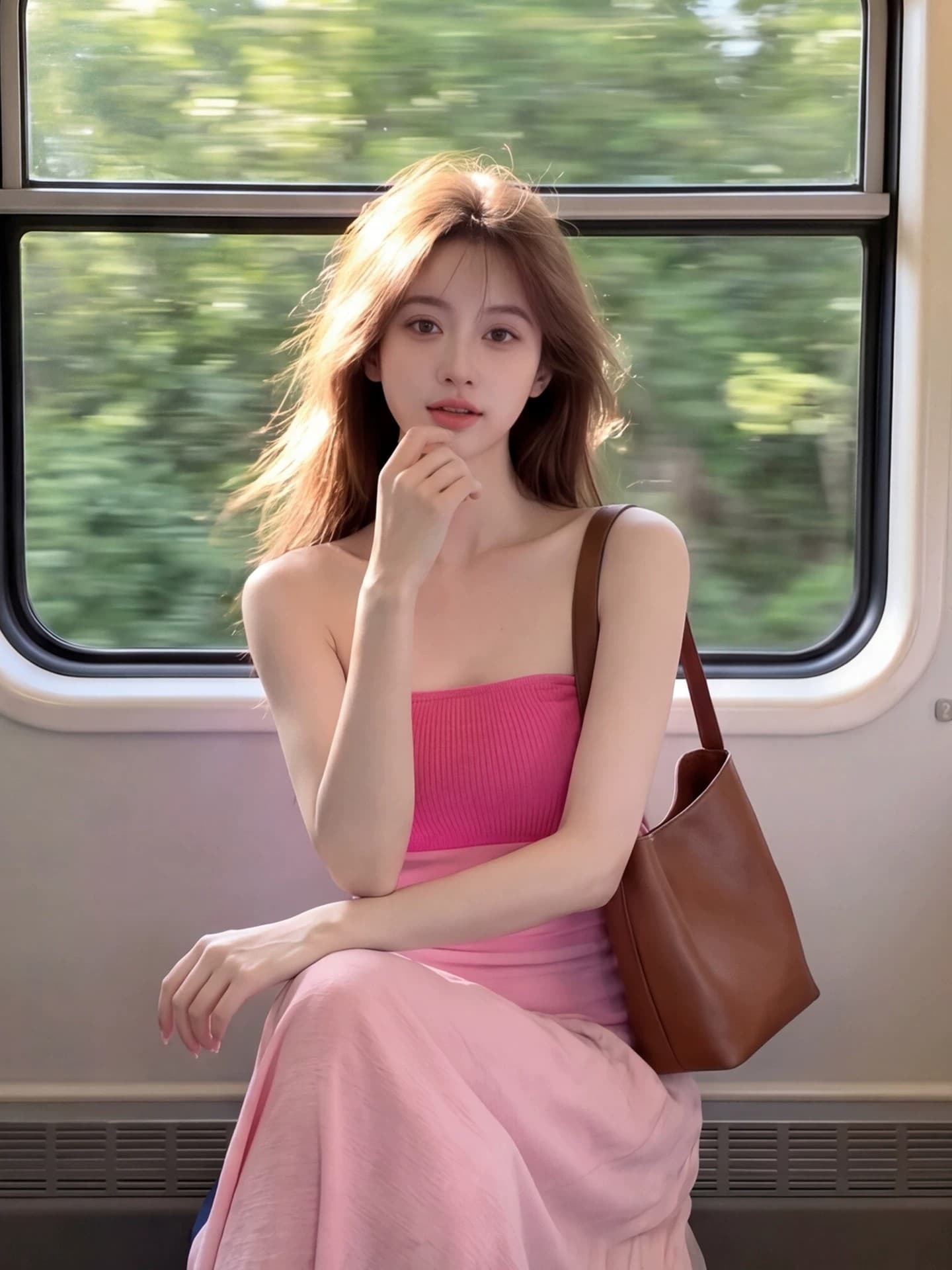 태국 아름다운 핑크색 민소매 조끼 슬립 여성 초여름 작은 키 자이언트 매운맛 외출용 고유 한 아름다운 튜브탑 맨위 이미지 2