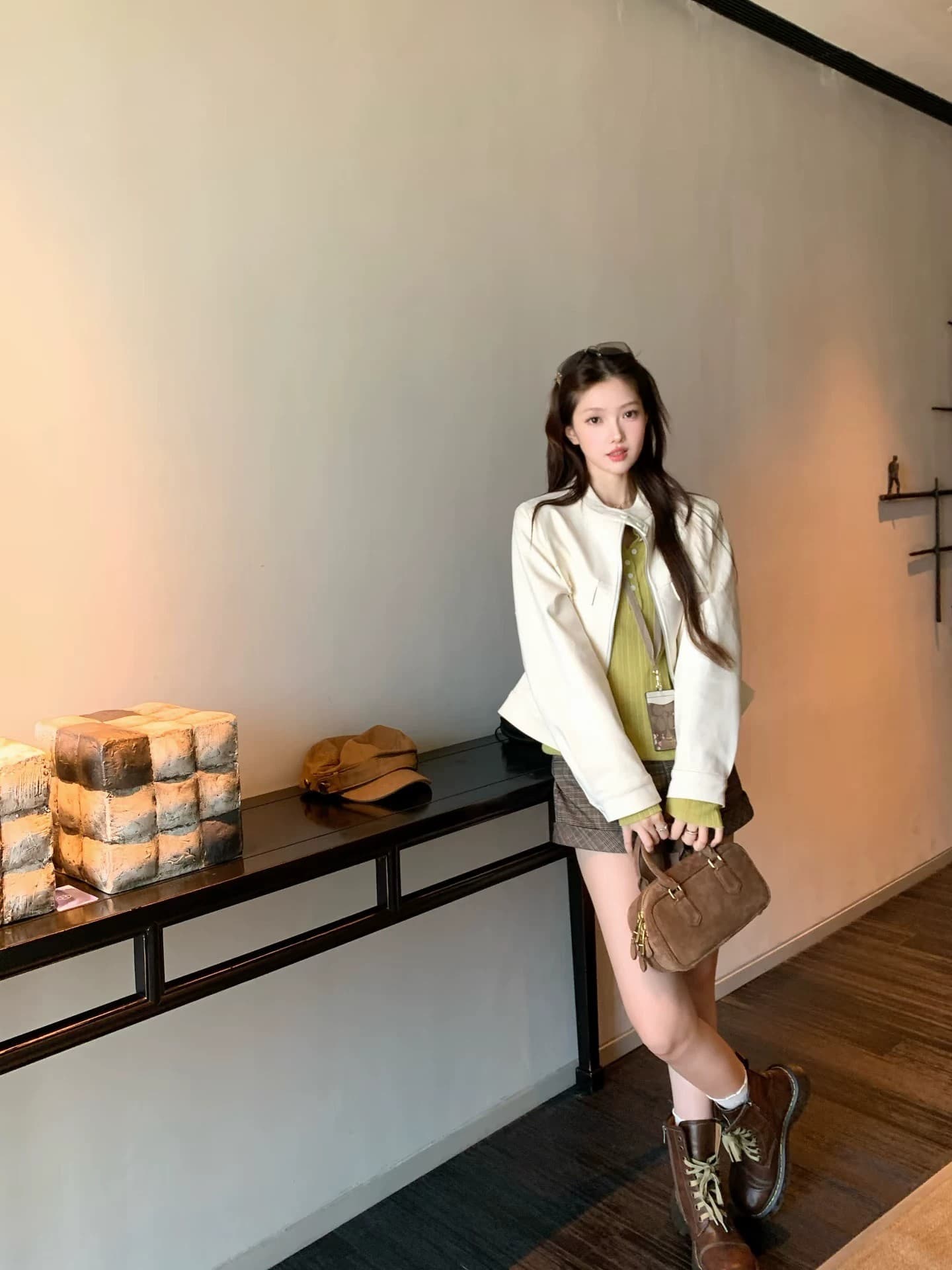 주 추 소녀 ~ 중 POLO 칼라 부드러운 찹쌀 연령 감소 니트 스웨터 여성 가을 느긋한 슬림해 보이는 긴팔 맨위 이미지 2