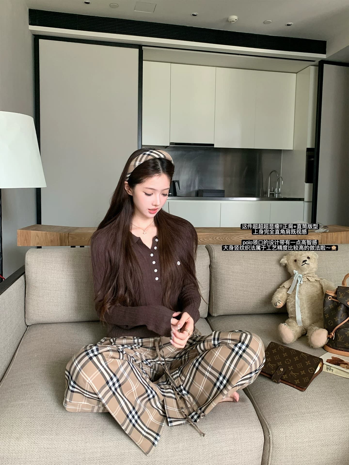 주 추 소녀 ~ 중 POLO 칼라 부드러운 찹쌀 연령 감소 니트 스웨터 여성 가을 느긋한 슬림해 보이는 긴팔 맨위 상세 이미지 10