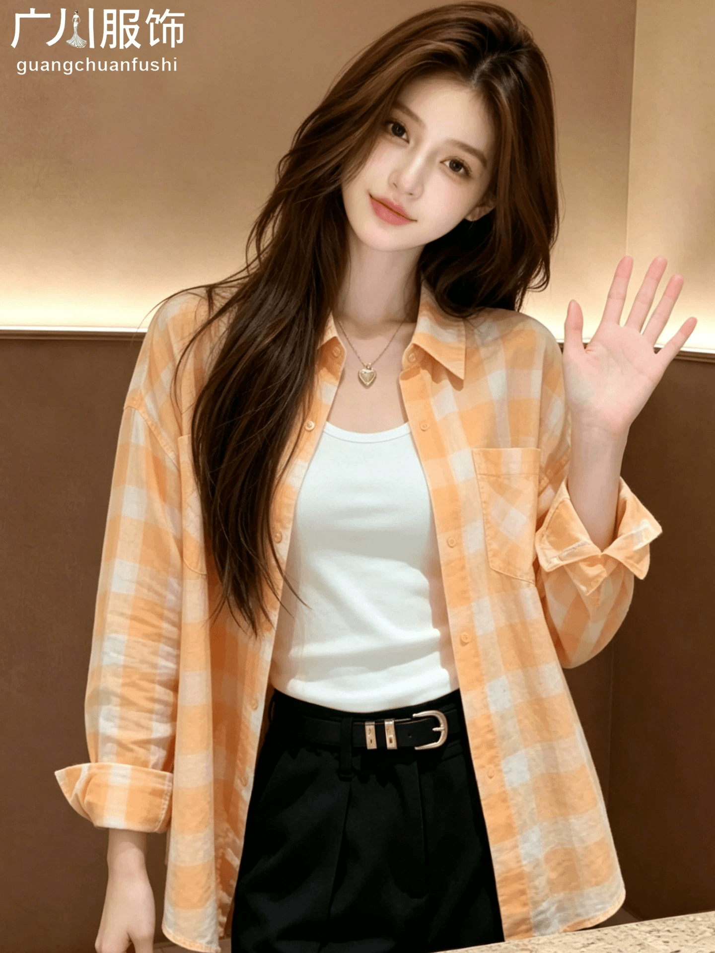 한 부서 느슨함 센스 체크무늬 자외선 차단 여성 셔츠 2026 여름 새로운 캐주얼 루즈핏 슬림해 보이는 다용도 작은 대중 맨위 이미지 4