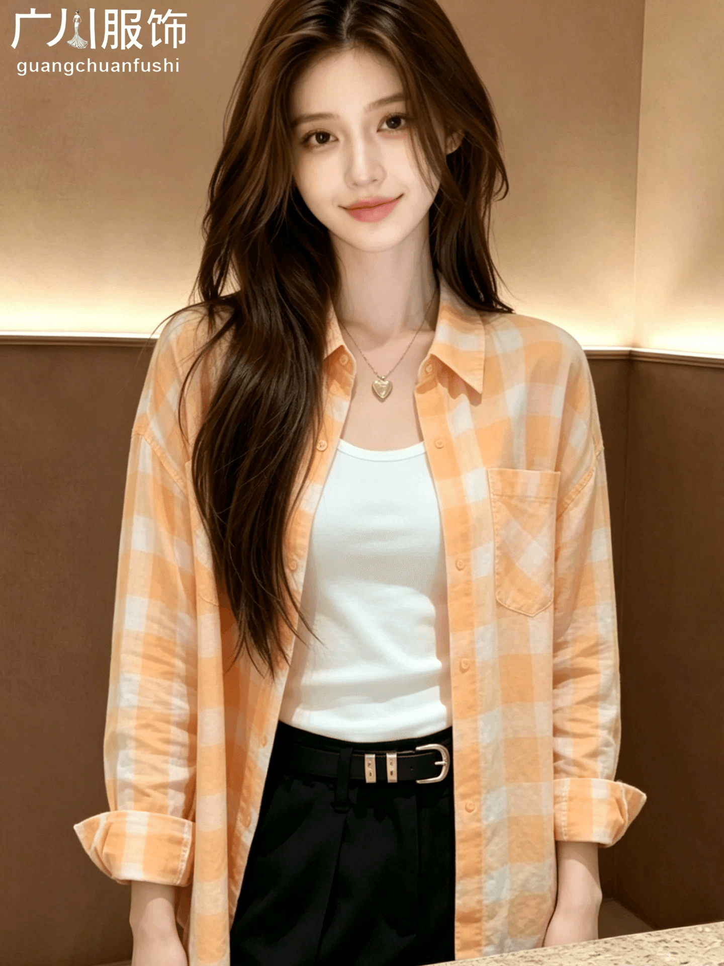 한 부서 느슨함 센스 체크무늬 자외선 차단 여성 셔츠 2026 여름 새로운 캐주얼 루즈핏 슬림해 보이는 다용도 작은 대중 맨위 상세 이미지 4