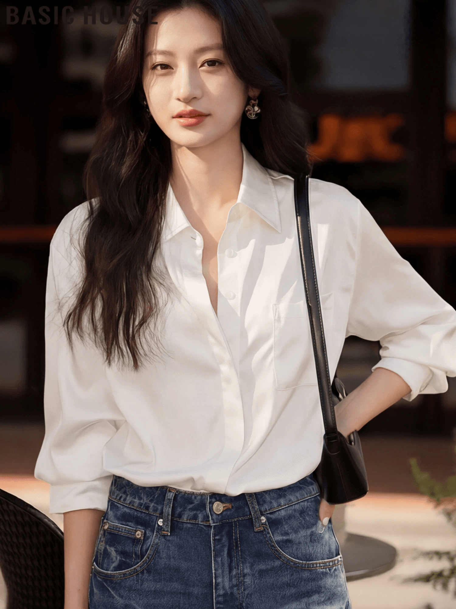 소매 셔츠 루즈핏 출퇴근 셔츠 여성 2026 가을 새로운 이미지 3