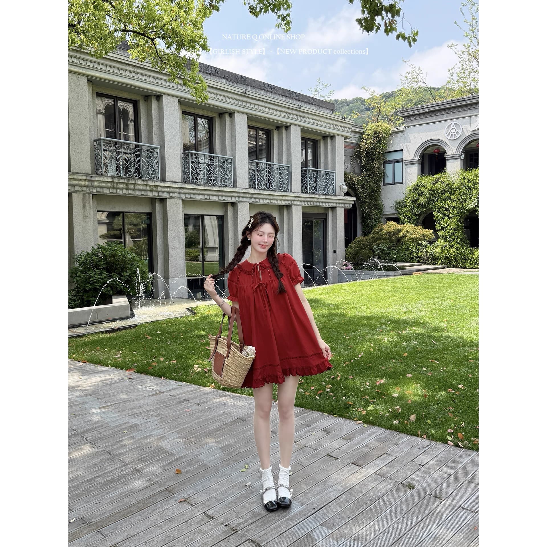 양 작은 볼륨 4 23 10 00 켜기 새로운 시작 중 즐기십시오 85 접기 라미 주간 실크 miu 부서 드레스 이미지 5