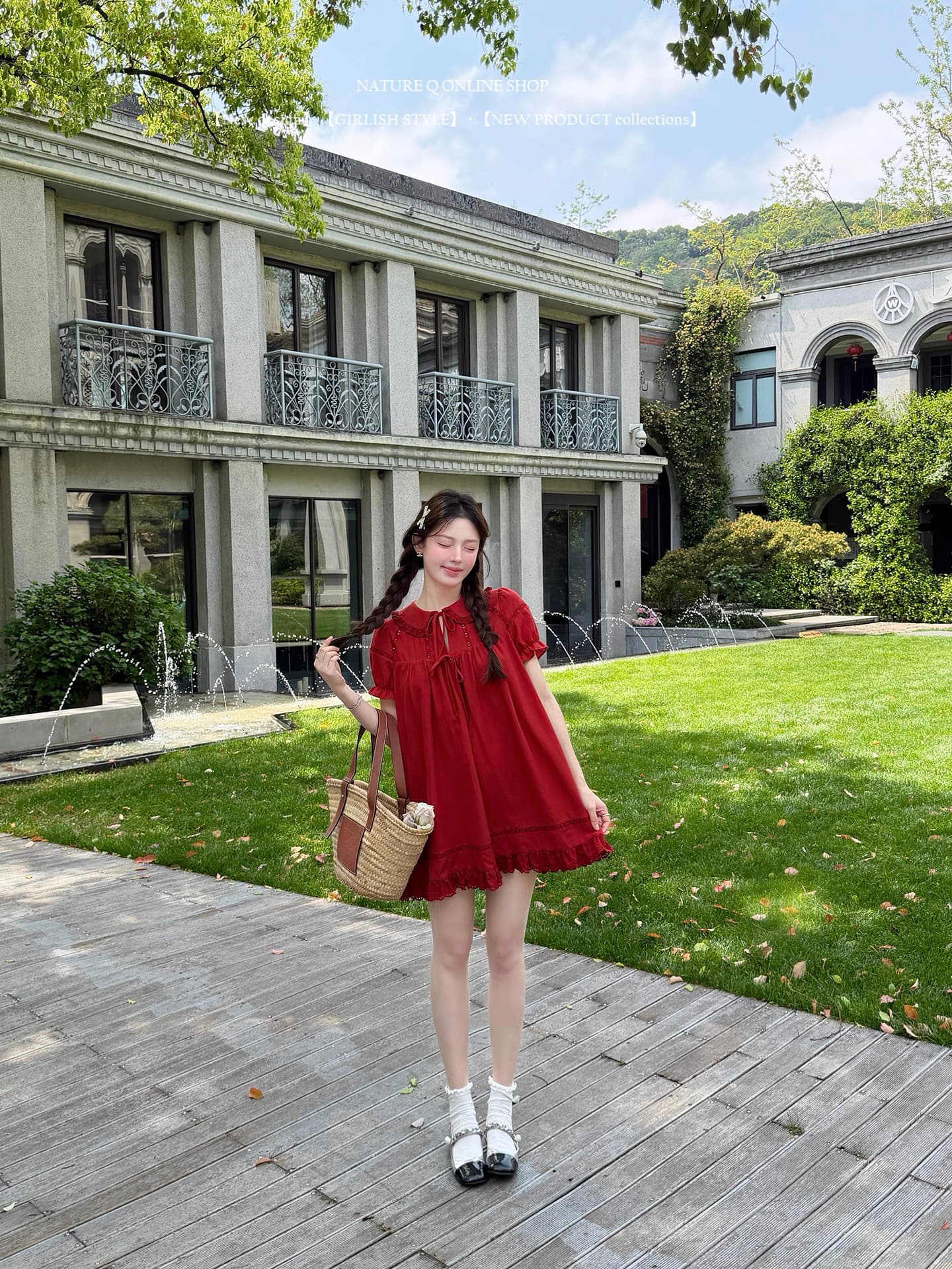양 작은 볼륨 4 23 10 00 켜기 새로운 시작 중 즐기십시오 85 접기 라미 주간 실크 miu 부서 드레스 상세 이미지 5