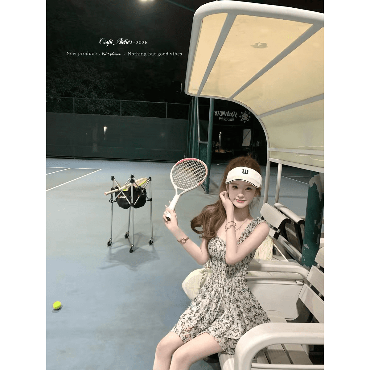 늦게 우산 우산 26 ss 暮 와일드 유성 페인트 산소 소녀 센스 명중 가져 가라. 꽃무늬 드레스 연령 감소 품격 미니 스커트 이미지 5