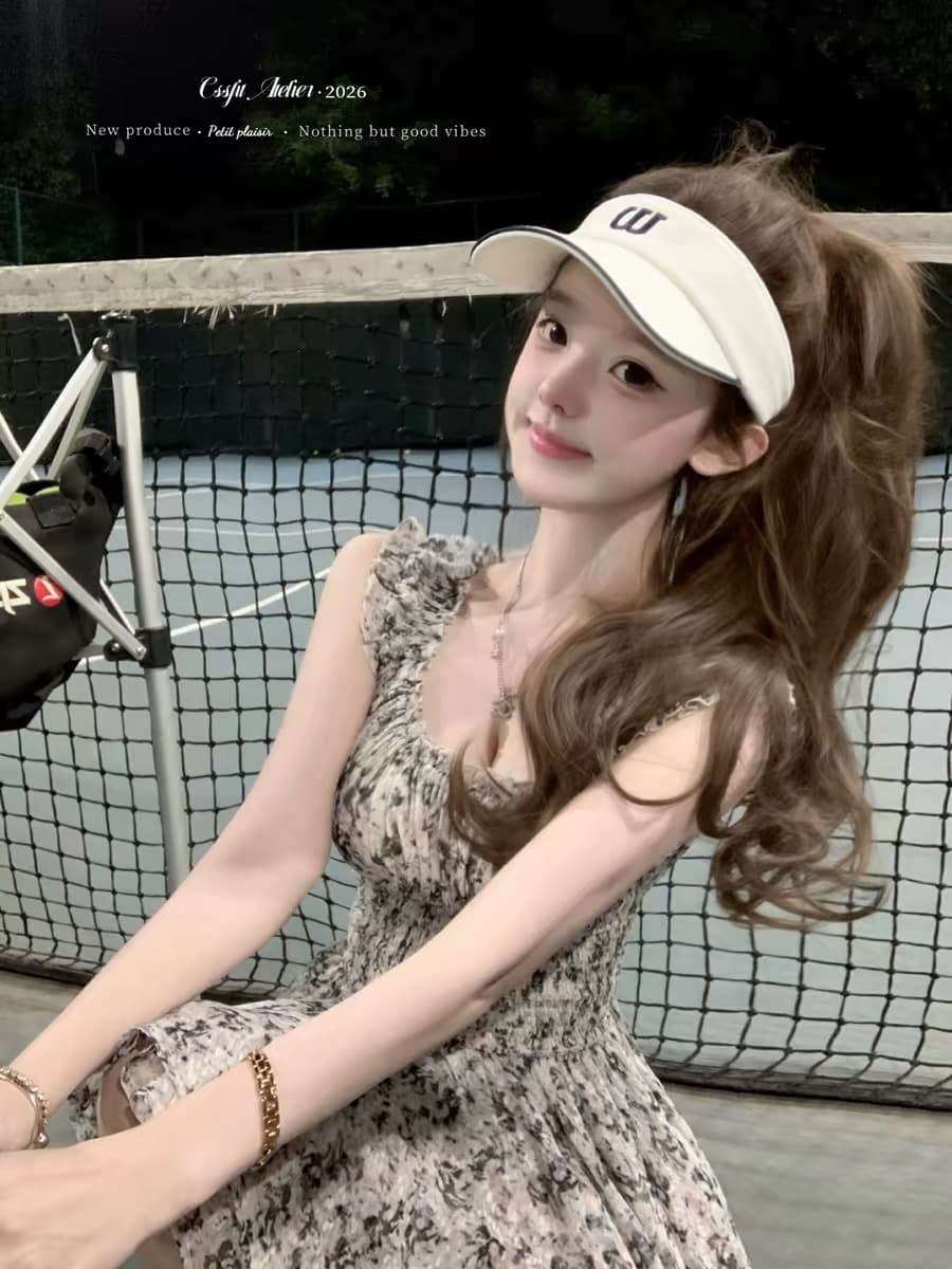 늦게 우산 우산 26 ss 暮 와일드 유성 페인트 산소 소녀 센스 명중 가져 가라. 꽃무늬 드레스 연령 감소 품격 미니 스커트 상세 이미지 2