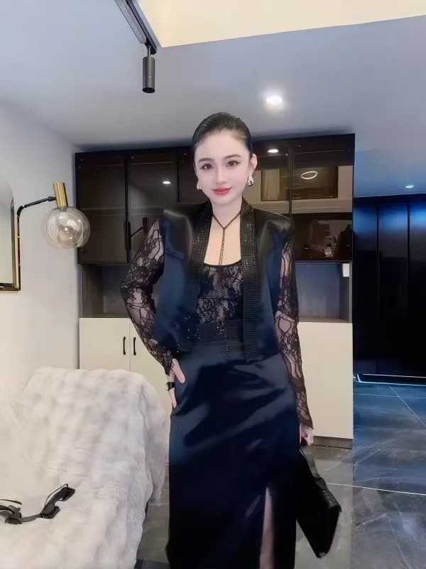 바다 측면 심장 언어 프랑스식 로얄 자매 패치워크 레이스 소매 재킷 패션 우아함 봄 여름 얇은 스타일 디자인 센스 재킷 상세 이미지 2