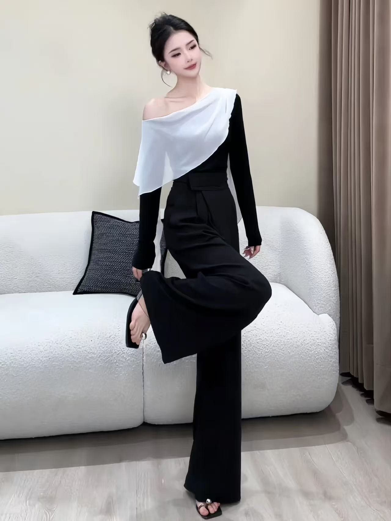 md 1000 억 따뜻한 아름다움 2026 새로운 패션 캐주얼 다용도 디자인 센스 긴팔 맨위 상세 이미지 9