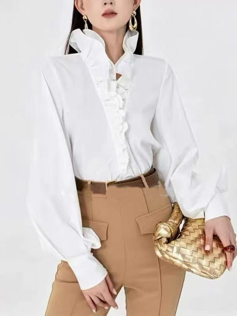 md 에 따르면 Connaught 스택 Pleat 구름 부드러운 2026 가을 슬림해 보이는 다용도 긴팔 패션 유럽 만약 바람 캐주얼 맨위 셔츠 이미지 3