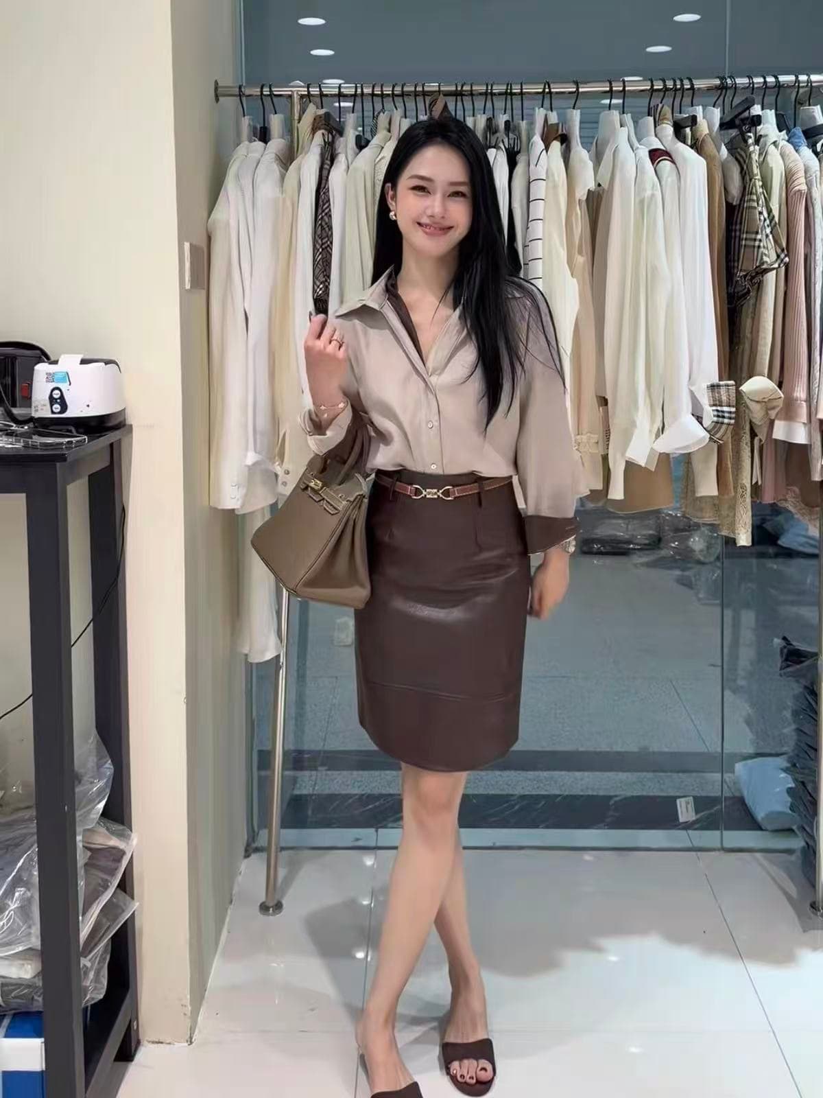 한 스타일 배색 패치워크 폴로 칼라 긴팔 여성 셔츠 2026 가을 고급 센스 루즈핏 슬림해 보이는 캐주얼 셔츠 맨위 이미지 4