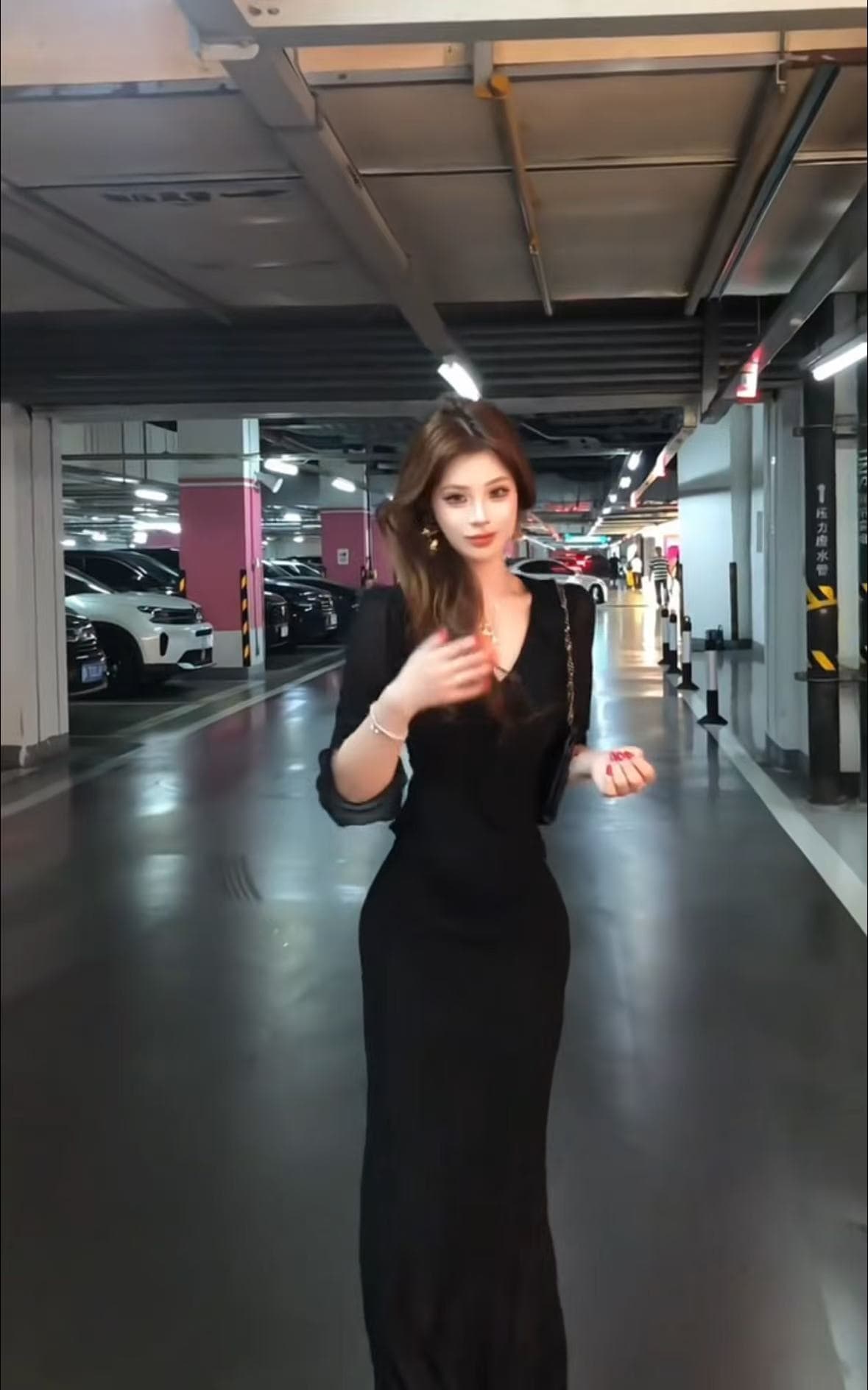 인터넷 유명인 폭발 이른 가을 새로운 깊은 v 맨위 품격 허리 수축 프릴 쉬폰 블라우스 하이웨이스트 타이트 스커트 치마 세트 여성 상세 이미지 5