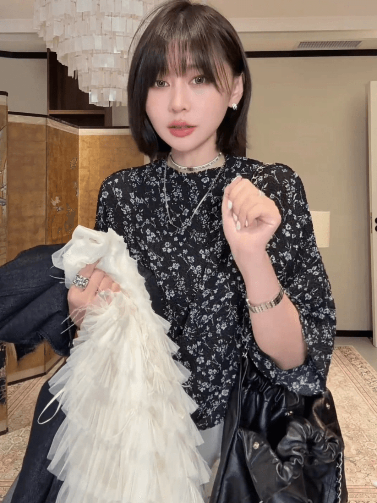 lan deur 필라델피아 공동 레트로 세 하우스 바람 연령 감소 꽃무늬 다용도 문예 바람 셔츠 맨위 이미지 4